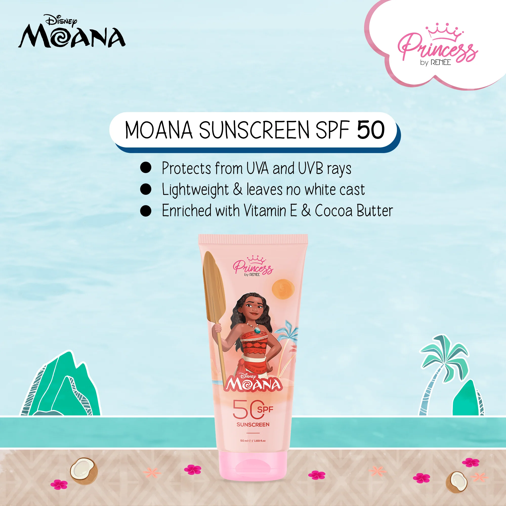 Moana’s Summer Care Paradise Gift Set For Preteens by Princess by RENEE - Image 4