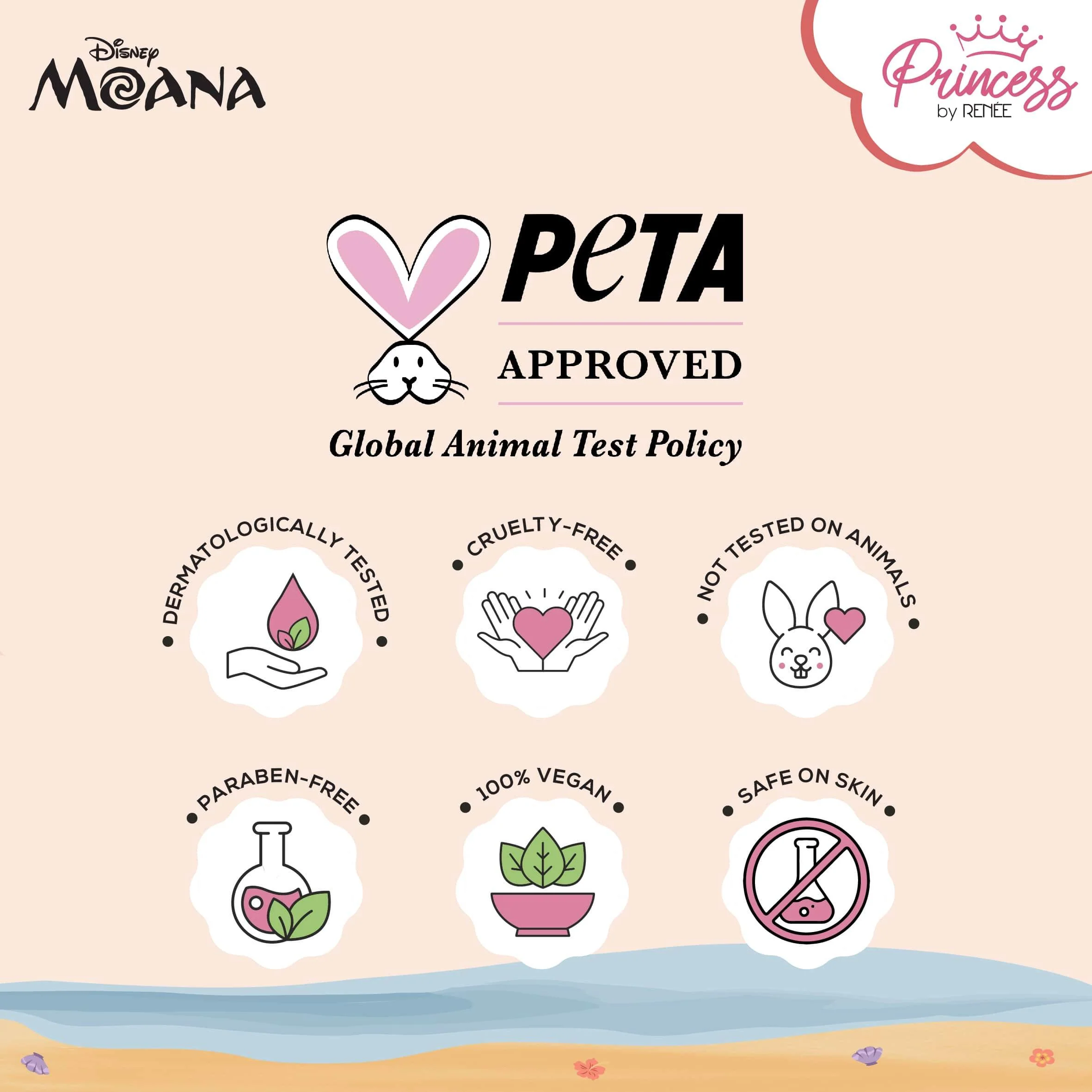 Moana Sunscreen with SPF 50 - Disney Princess by RENEE - Image 7