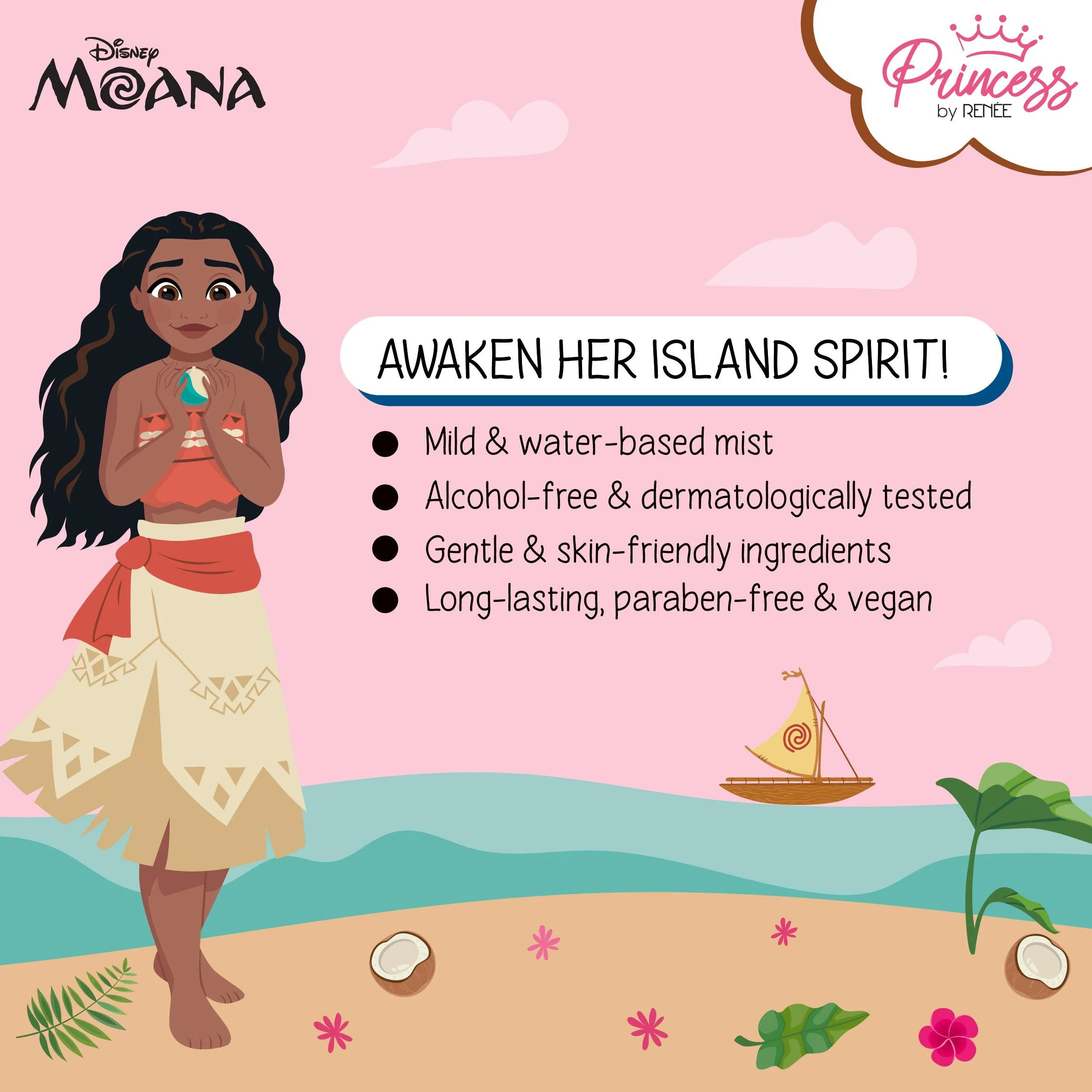 Moana Tropical Bliss Fragrance Mist - Disney Princess by RENEE, 30ml - Image 3