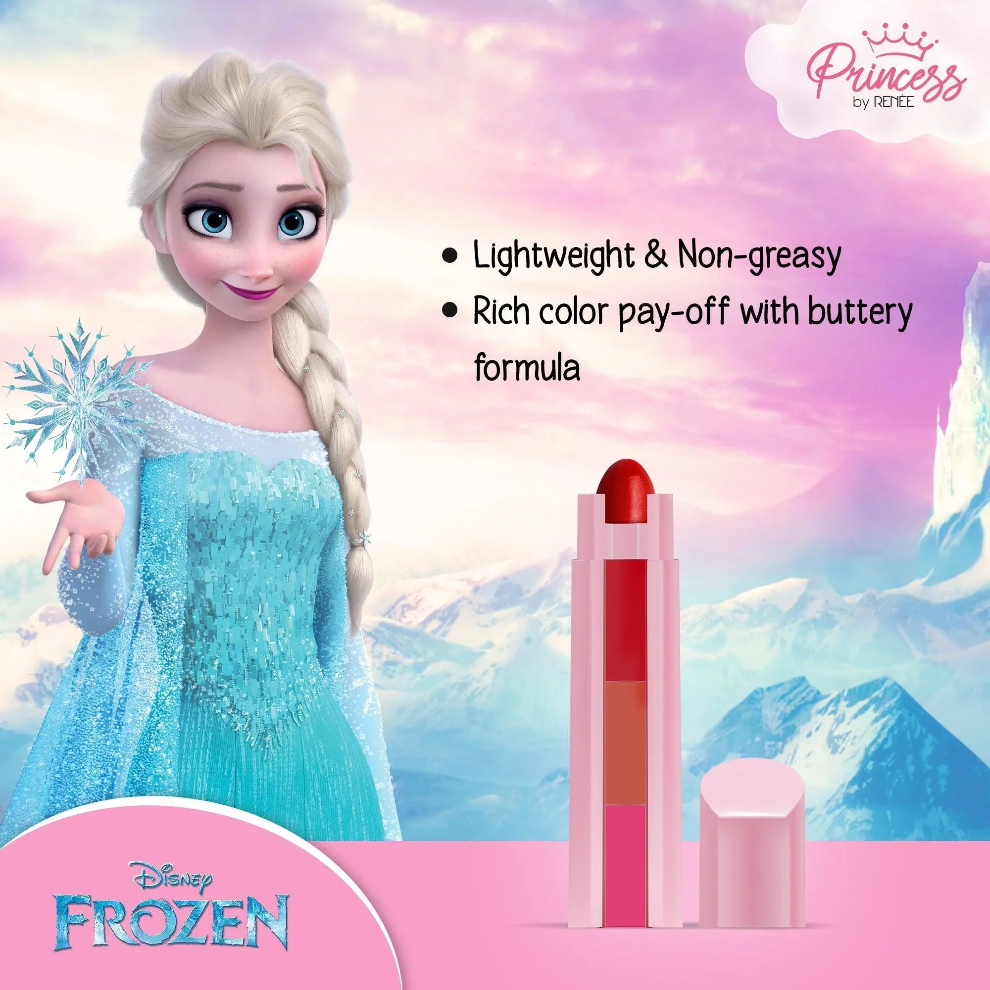 Candy 3-In-1 Tinted Lipstick - Disney Frozen Princess By RENEE, 4.5g - Image 3