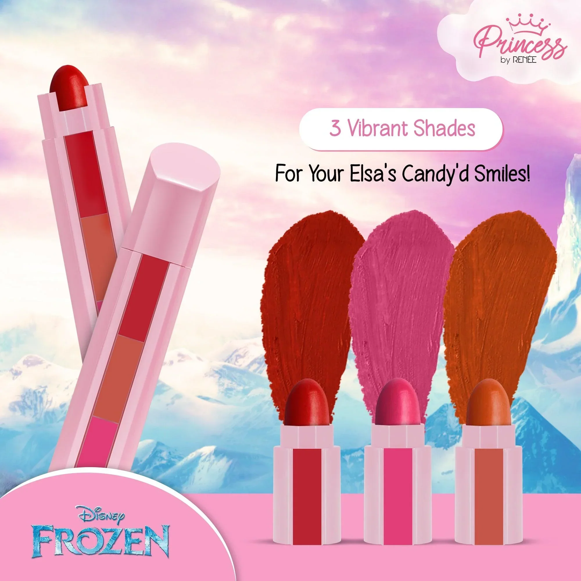 Candy 3-In-1 Tinted Lipstick - Disney Frozen Princess By RENEE, 4.5g - Image 4