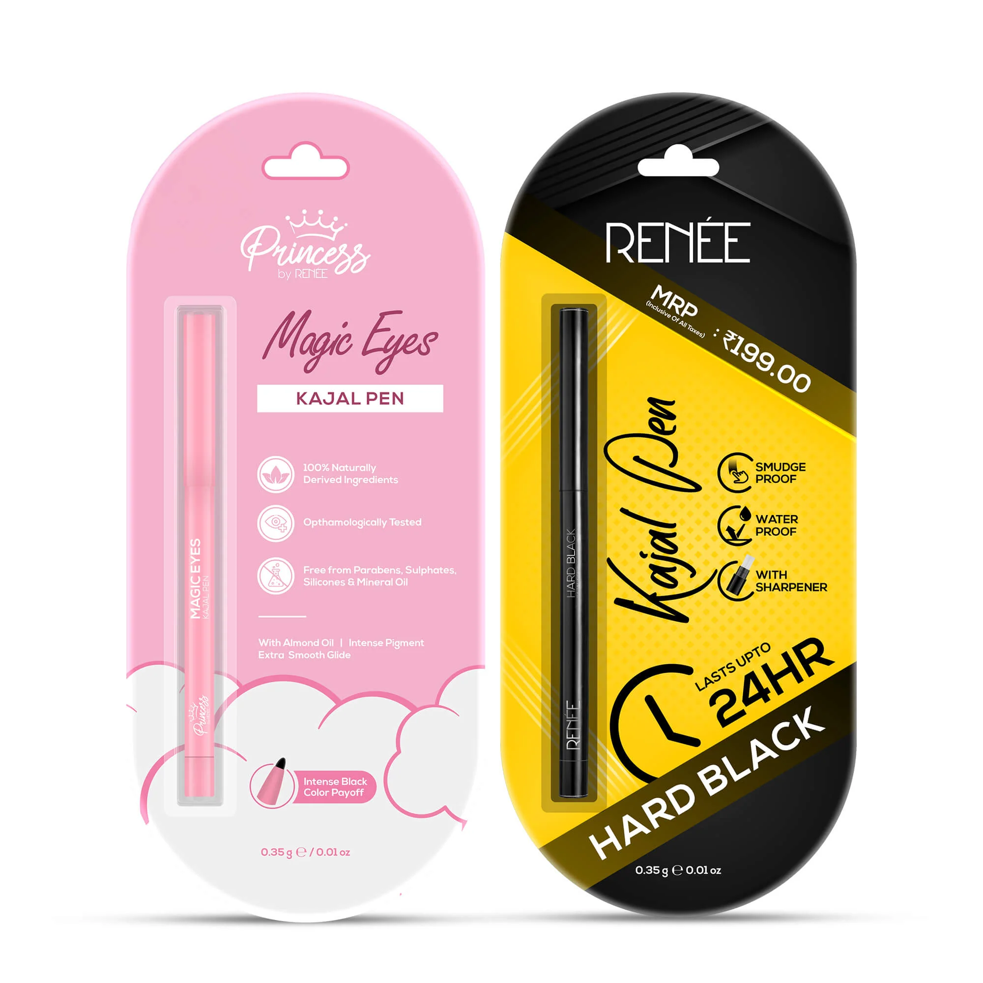 Magic Eyes Kajal Pen For Preteens, Safe & 100% Naturally Derived Ingredients, Ophthalmologically Tested by Princess by RENEE , 0.35 g - Image 22