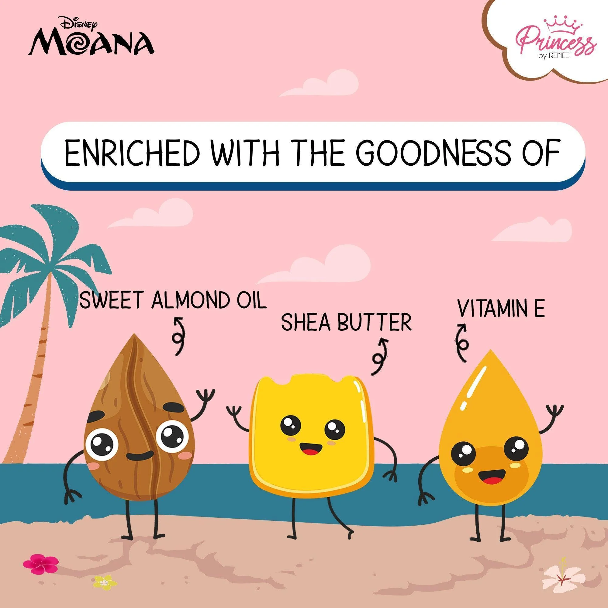 Moana Beachy Peachy Lip Balm - Disney Princess by RENEE, 4.5 g - Image 5