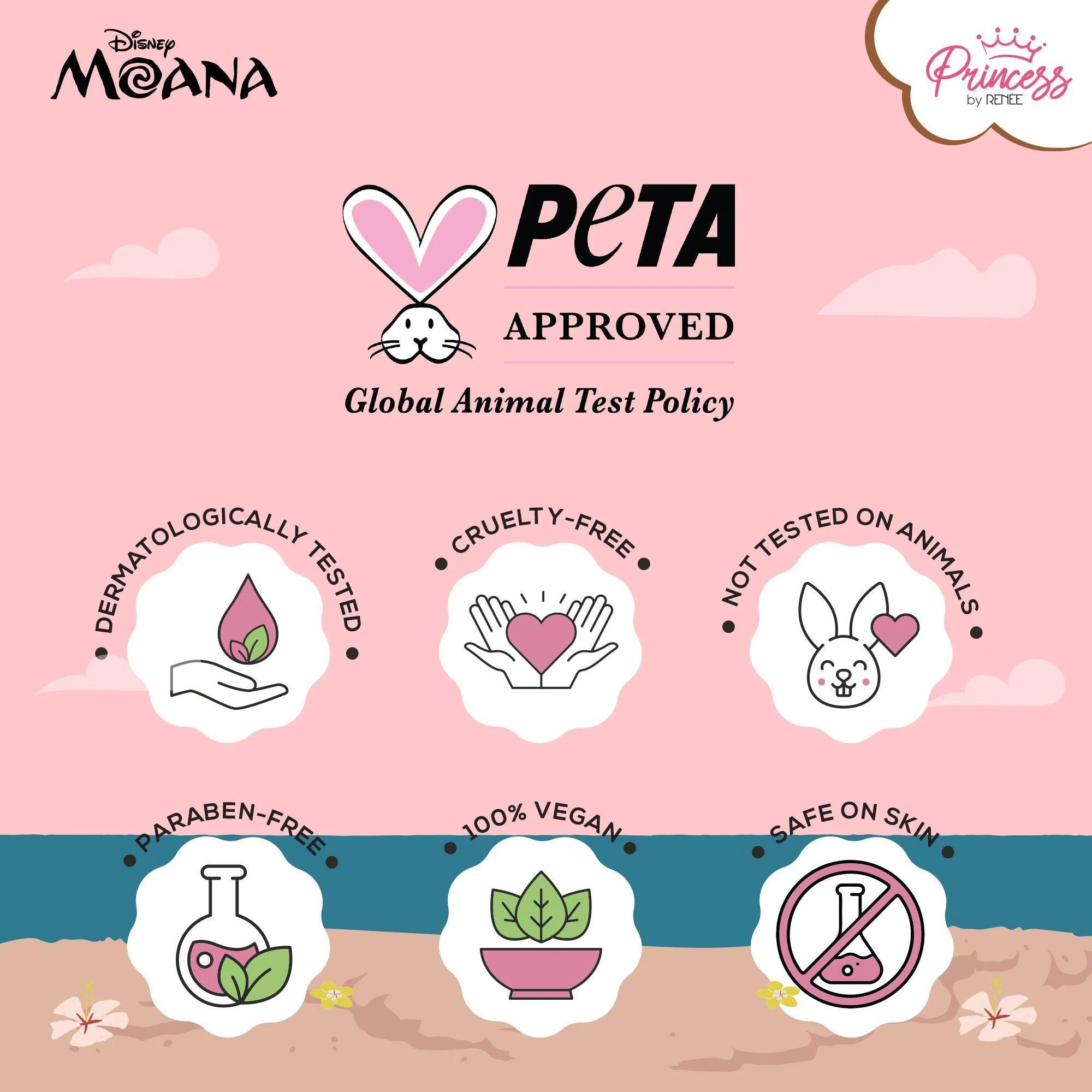 Moana Beachy Peachy Lip Balm - Disney Princess by RENEE, 4.5 g - Image 6