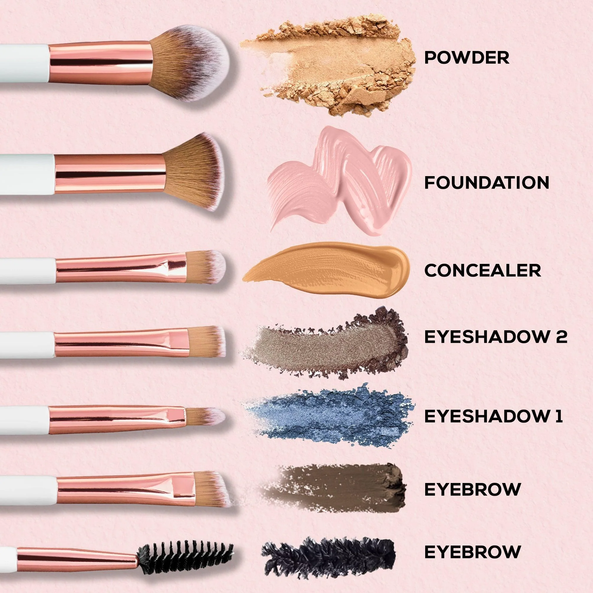 RENEE All In 1 Professional Makeup Brushes Set of 6 - Image 3
