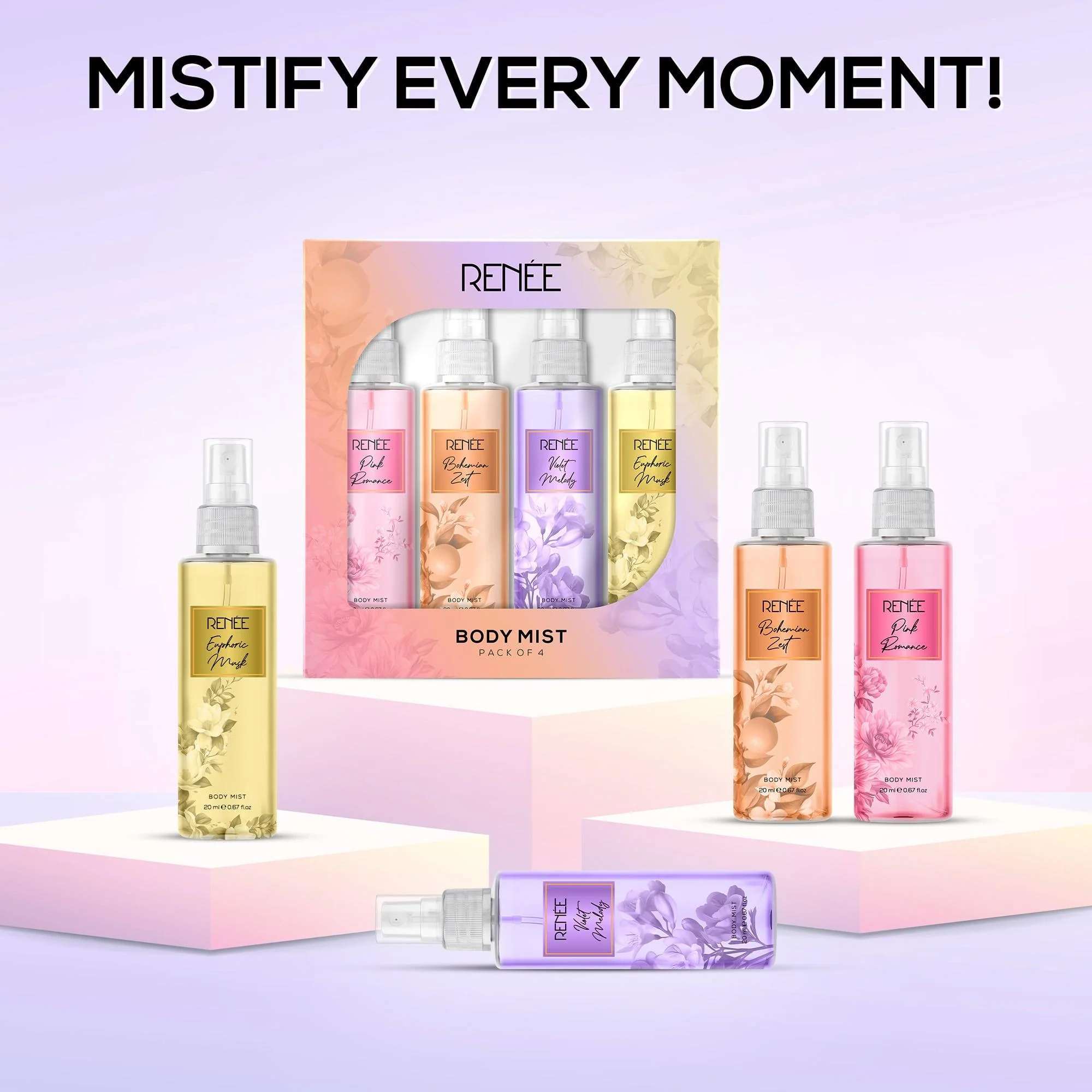 RENEE Body Mist Pack of 4, 20 ml Each - Image 4