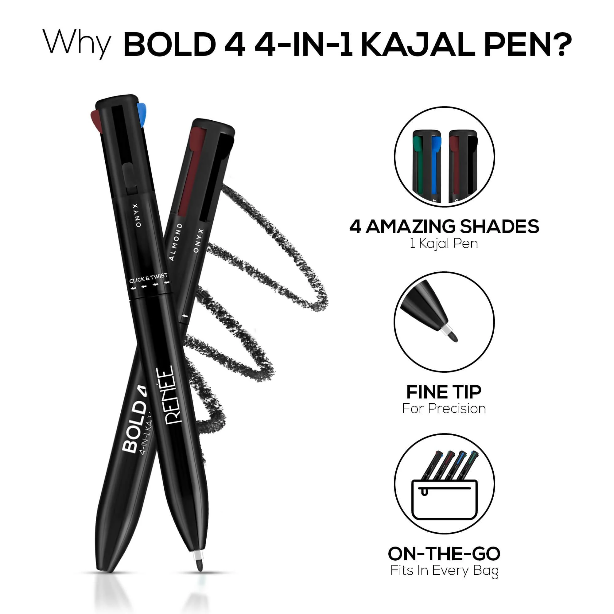 RENEE Bold 4 4-IN-1 Kajal - Image 3