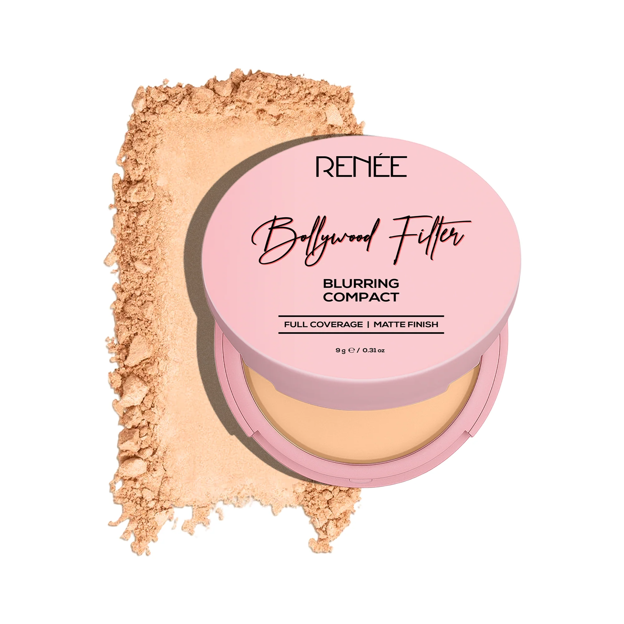 RENEE Bollywood Filter Pore Minimising Blurring Compact With Matte Finish & Full Coverage, 9 g - Image 15