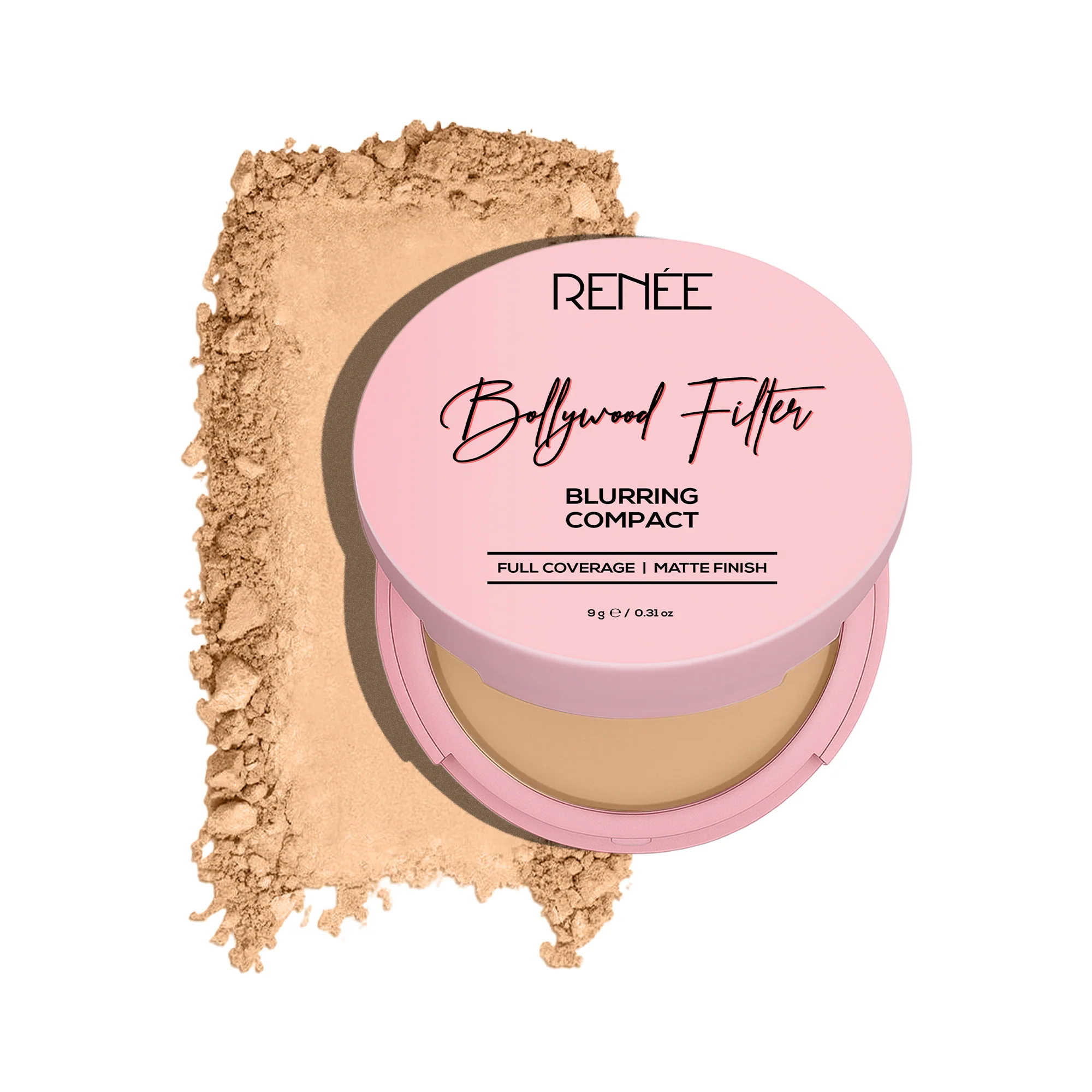 RENEE Bollywood Filter Pore Minimising Blurring Compact With Matte Finish & Full Coverage, 9 g - Image 29