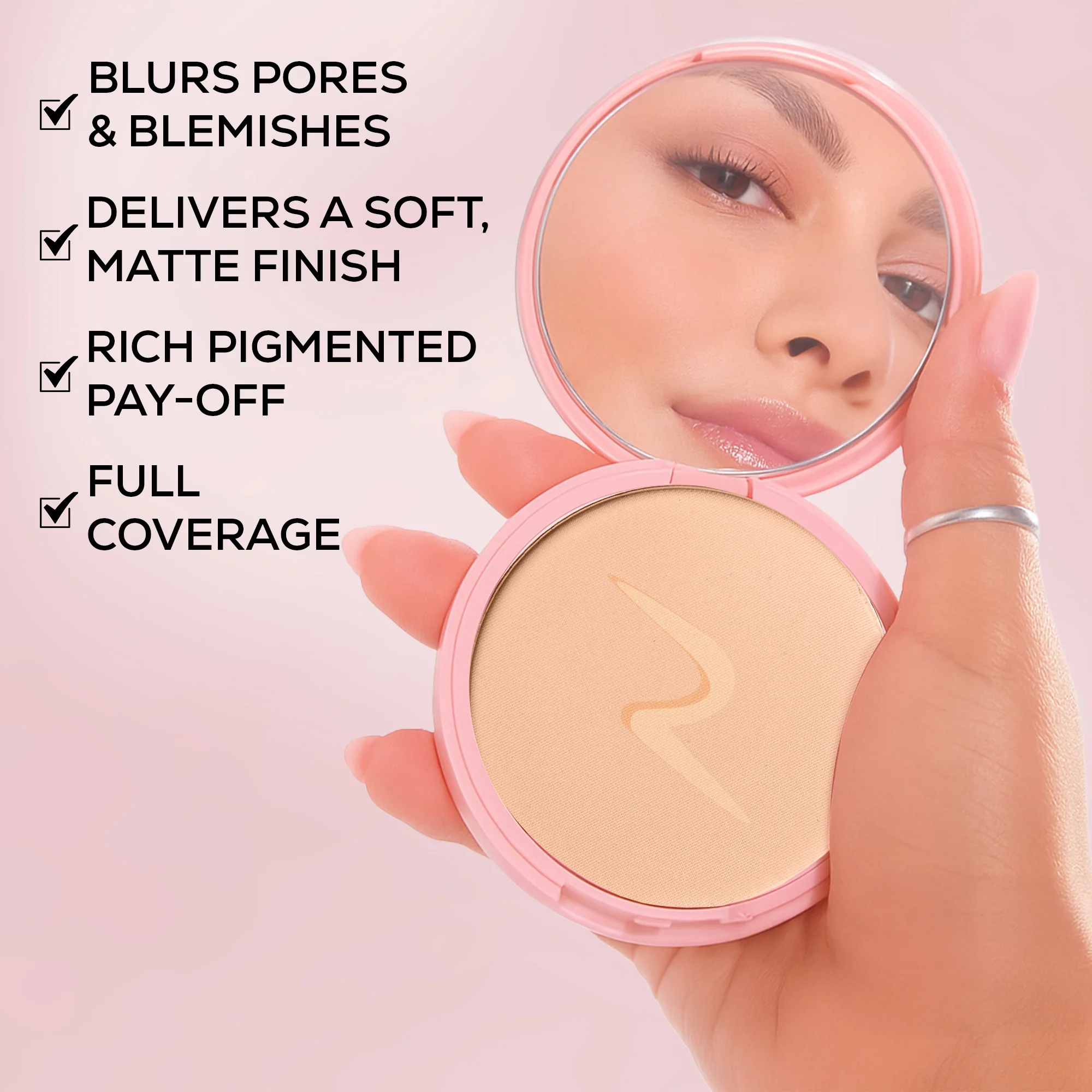 RENEE Bollywood Filter Pore Minimising Blurring Compact With Matte Finish & Full Coverage, 9 g - Image 38