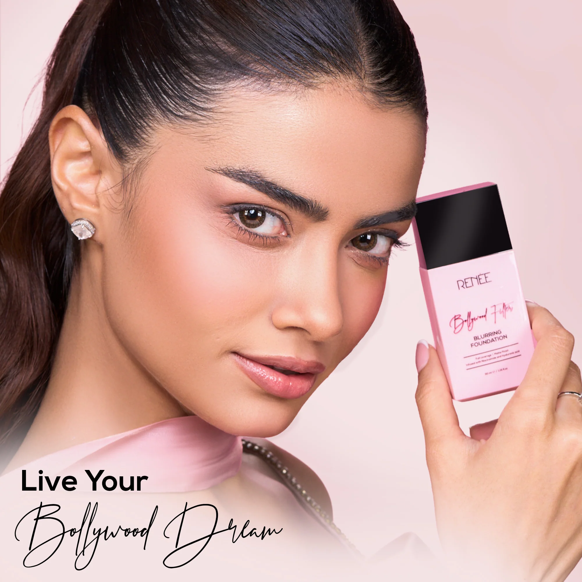 RENEE Bollywood Filter Pore Minimising Blurring Liquid Foundation With Matte Finish & Full Coverage, 30 ml - Image 18
