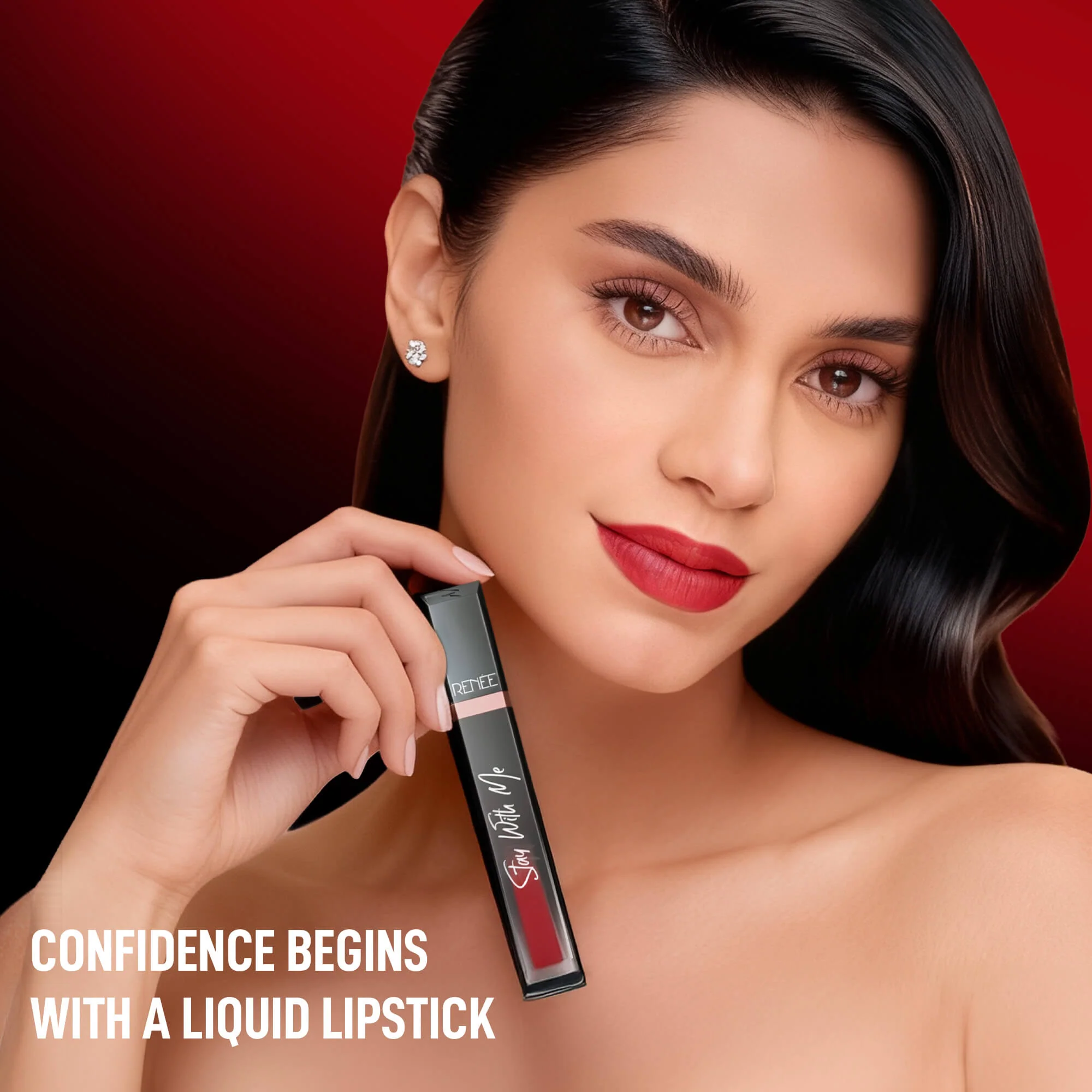 RENEE Curve Matte Lip Liner & Stay With Me Matte Liquid Lipstick Set - Image 4