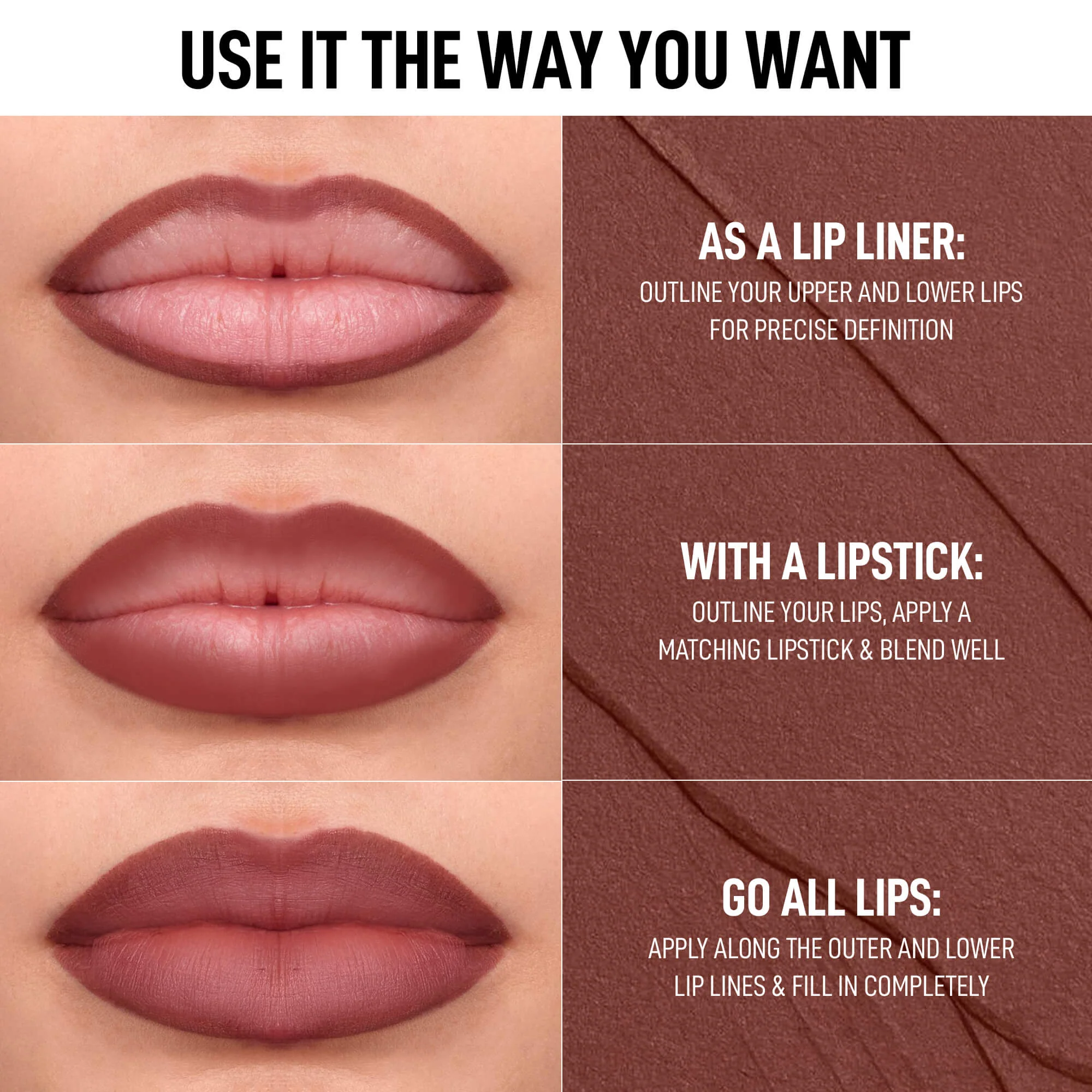 RENEE Curve Matte Lip Liner With Sharpener, 2.5g - Image 45