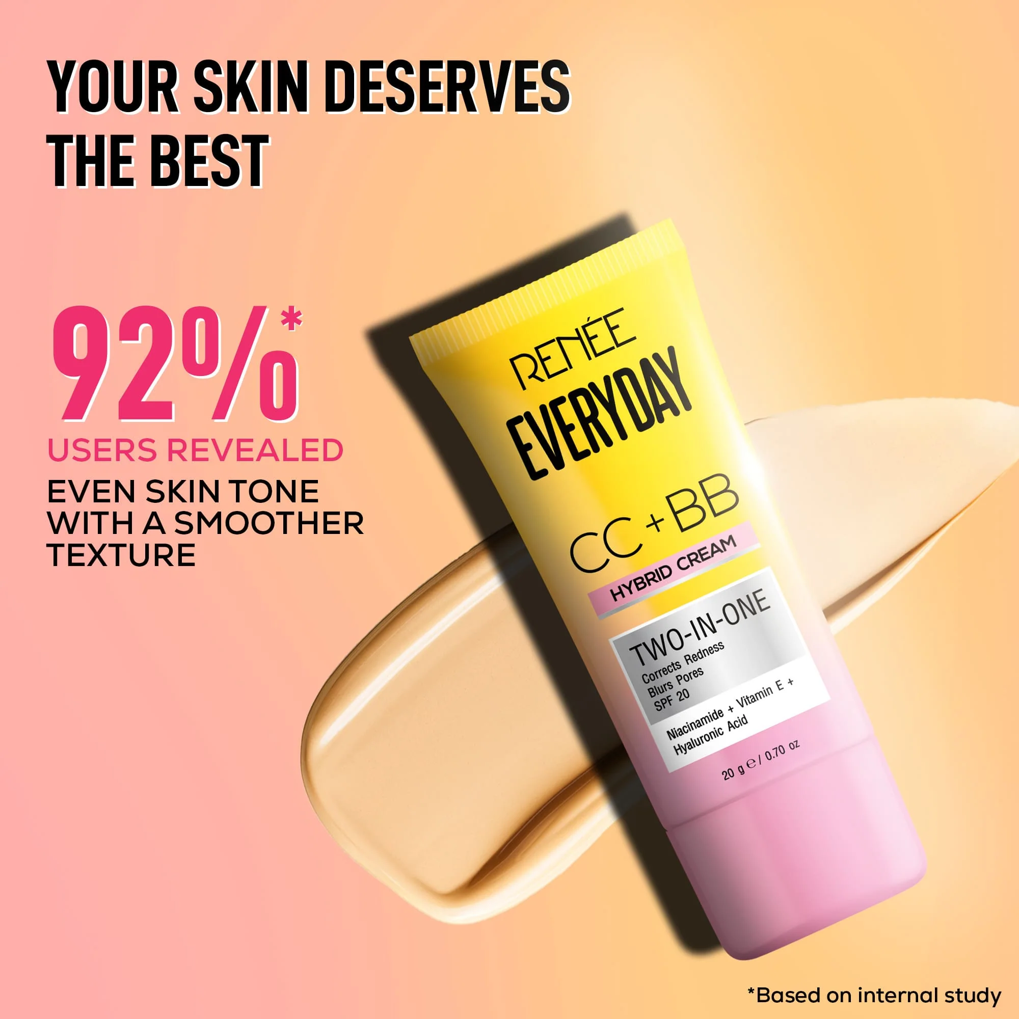 RENEE Everyday CC + BB Hybrid Cream With SPF 20 For Even Skin Tone - Image 24