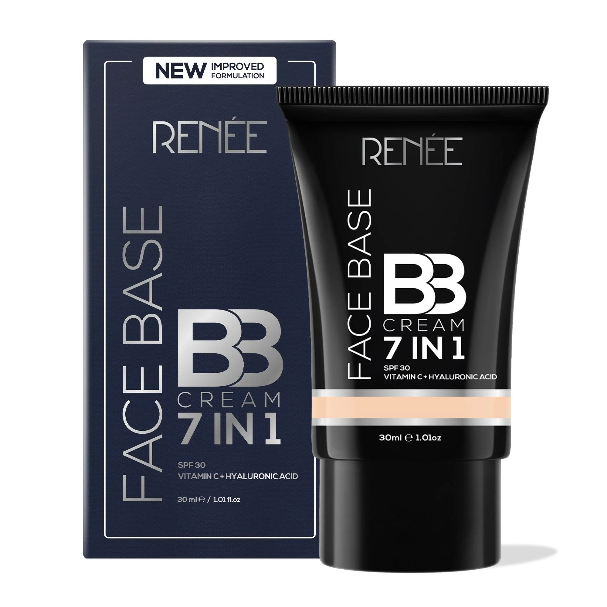 RENEE Face Base 7 in 1 BB Cream with SPF 30, Hyaluronic Acid & Vitamin C, 30 ml - Image 11