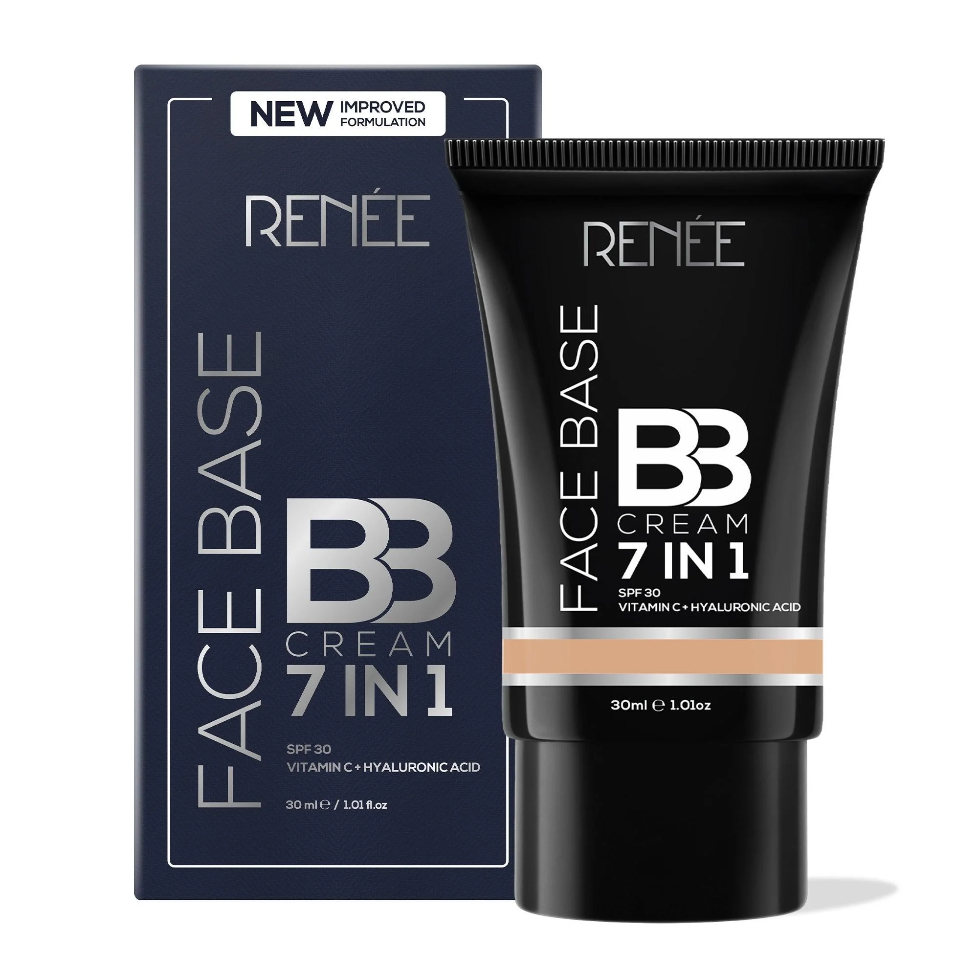 RENEE Face Base 7 in 1 BB Cream with SPF 30, Hyaluronic Acid & Vitamin C, 30 ml - Image 20