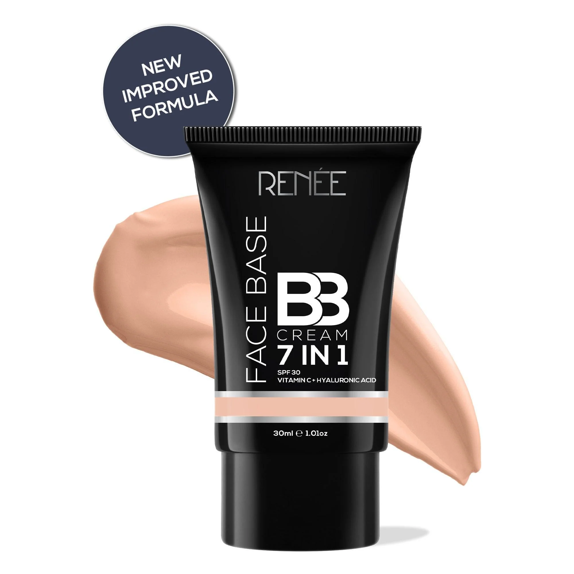 RENEE Face Base 7 in 1 BB Cream with SPF 30, Hyaluronic Acid & Vitamin C, 30 ml - Image 37