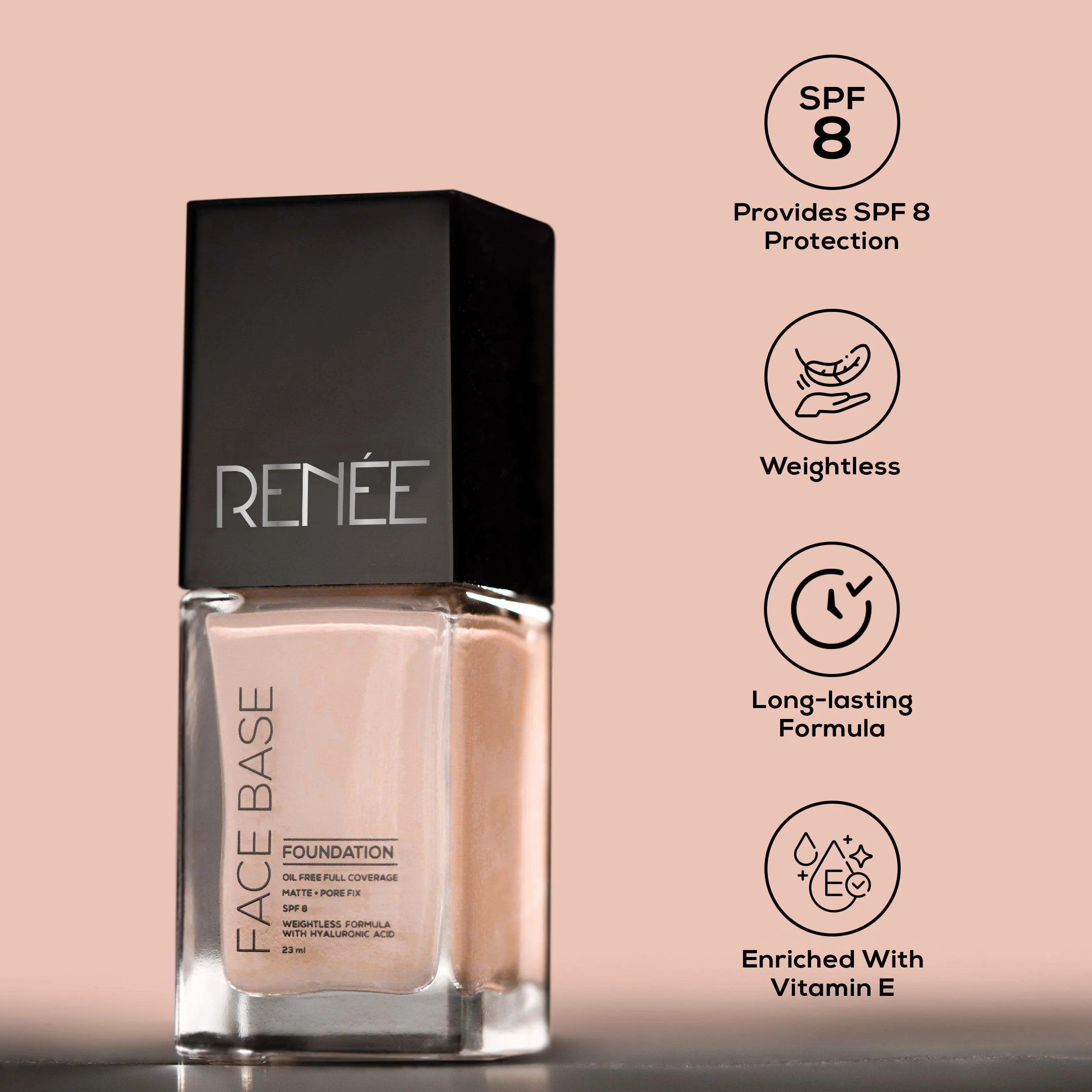 RENEE Face Base Liquid Foundation, 23 ml - Image 8