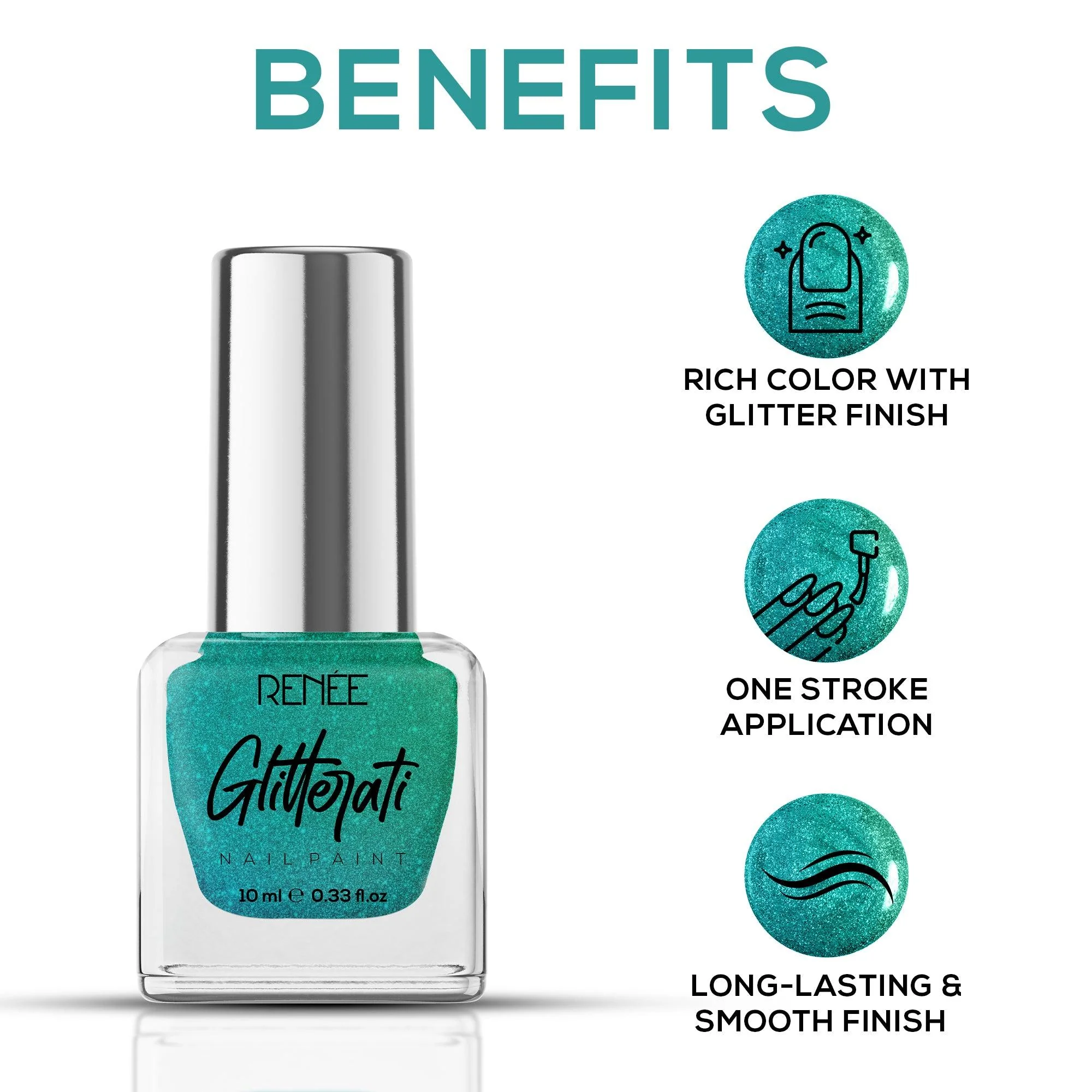 RENEE Glitterati Nail Paint 10ml - Image 3