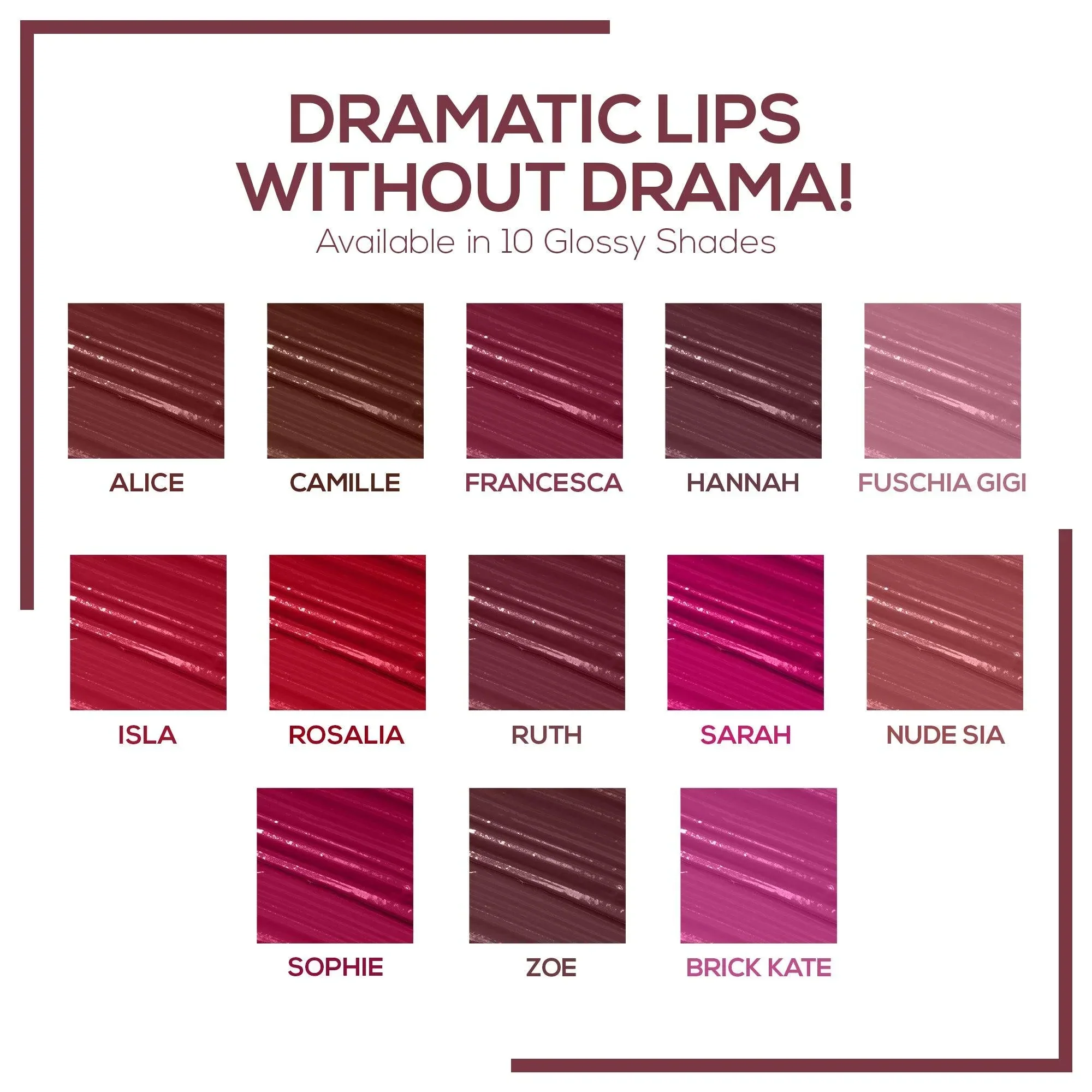 RENEE Gloss Stay - Transfer Proof Glossy Liquid Lip Color, 3.5 ml - Image 80