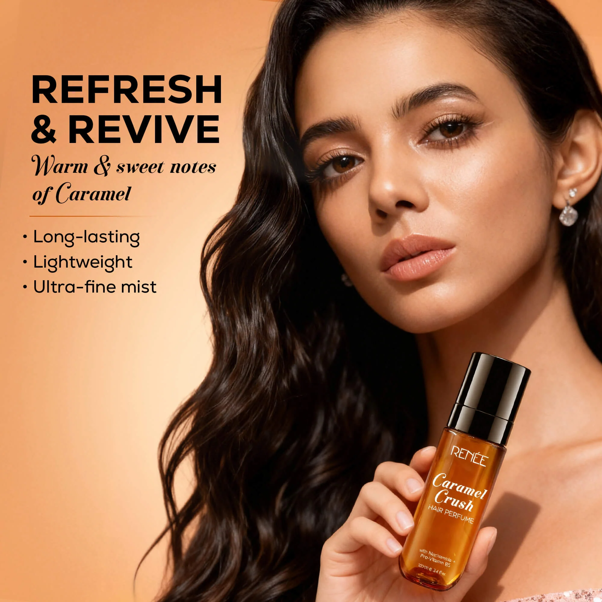 RENEE Hair Perfume Caramel Crush, With Niacinamide & Provitamin B5, 100ml - Image 2