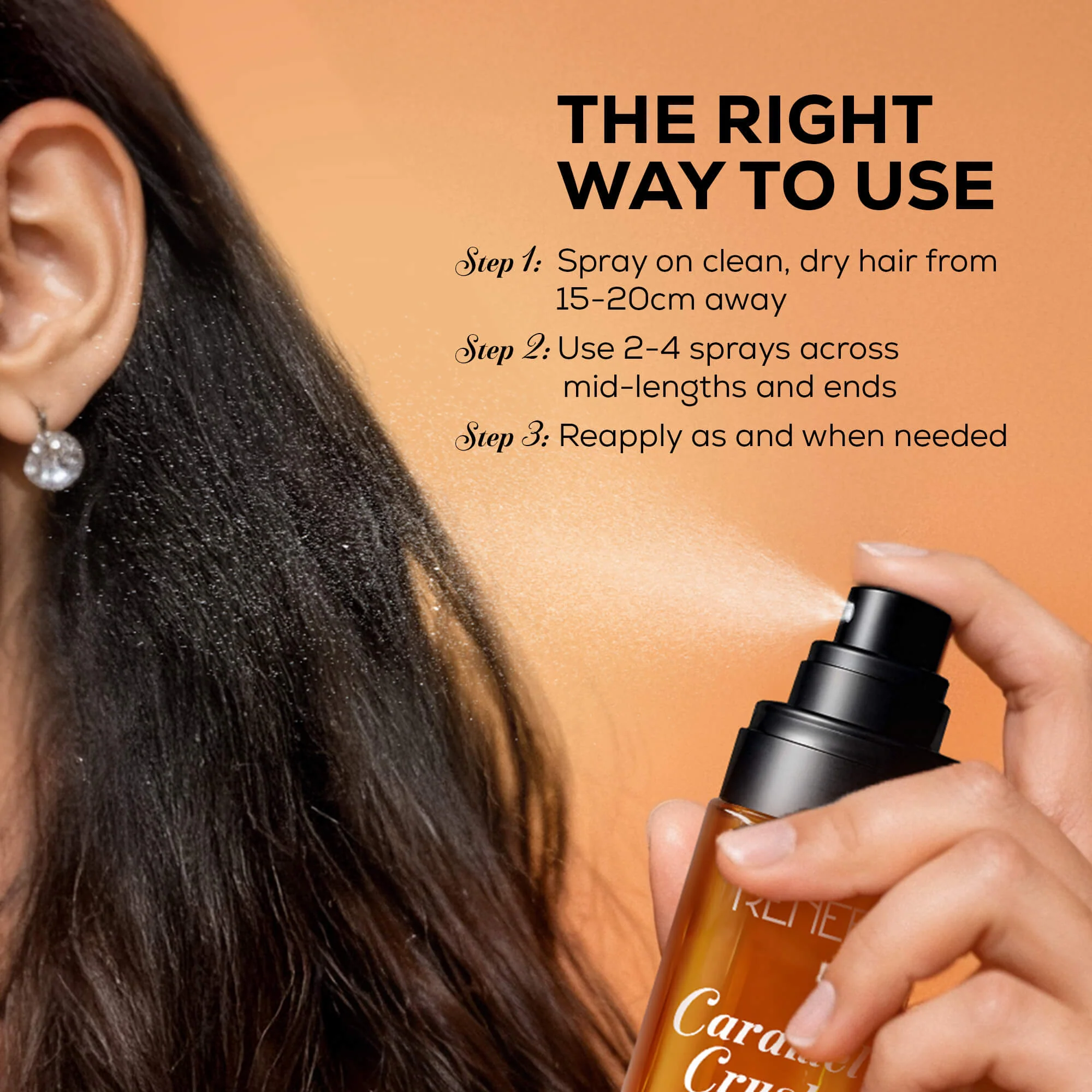RENEE Hair Perfume Caramel Crush, With Niacinamide & Provitamin B5, 100ml - Image 5