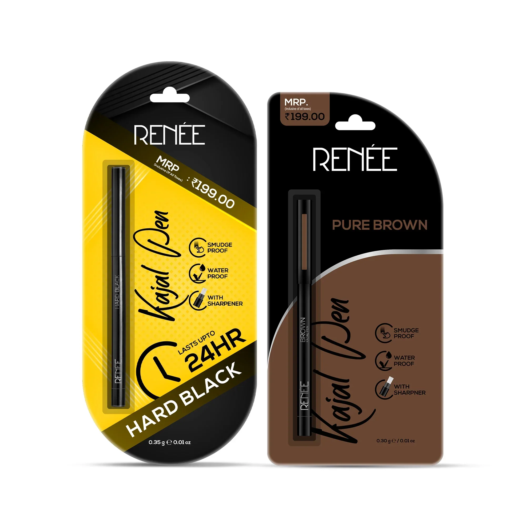 RENEE Hard Black & Pure Brown Kajal combo - Image 6