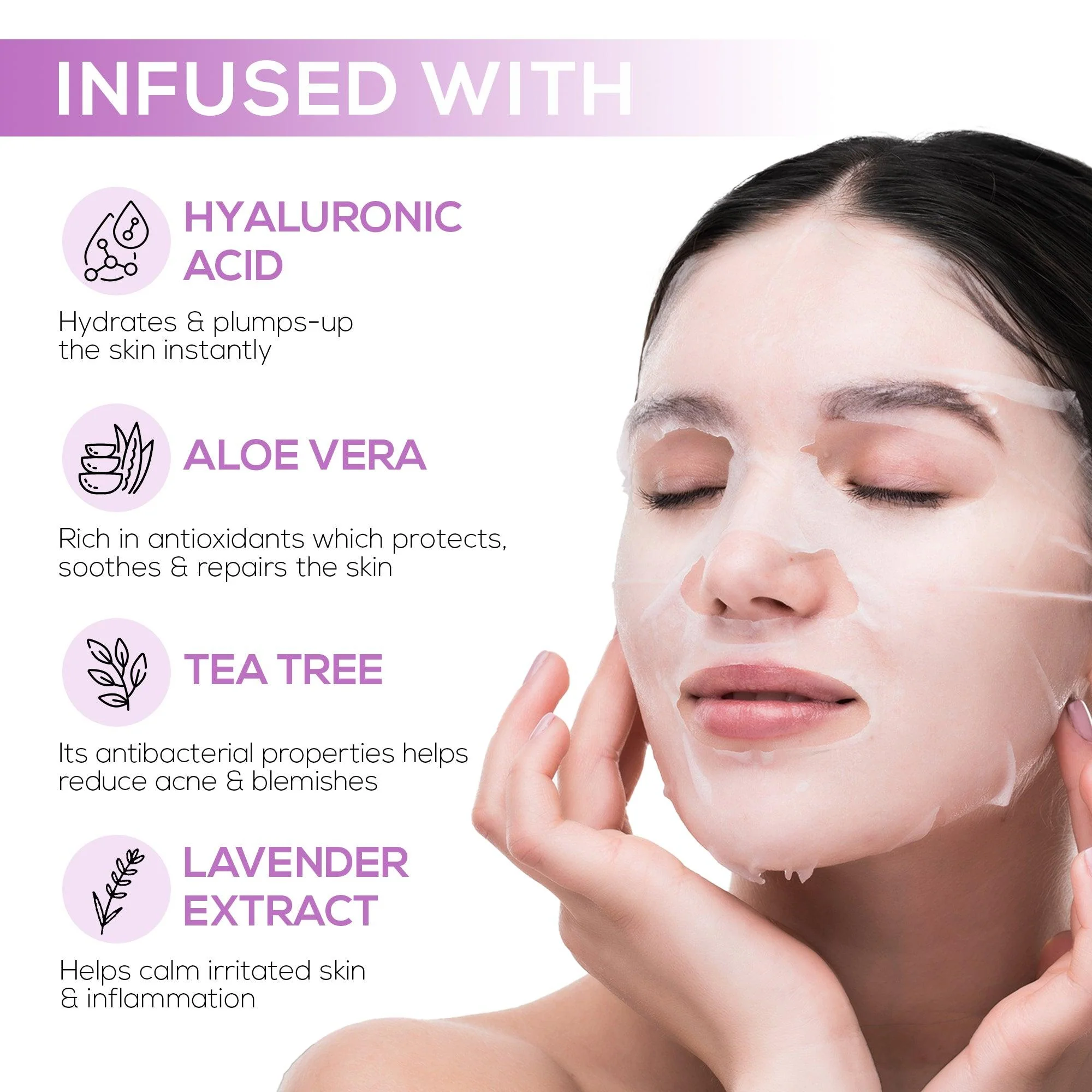RENEE Hyaluronic Acid & Aloe Sheet Mask, 20 ml - Image 3