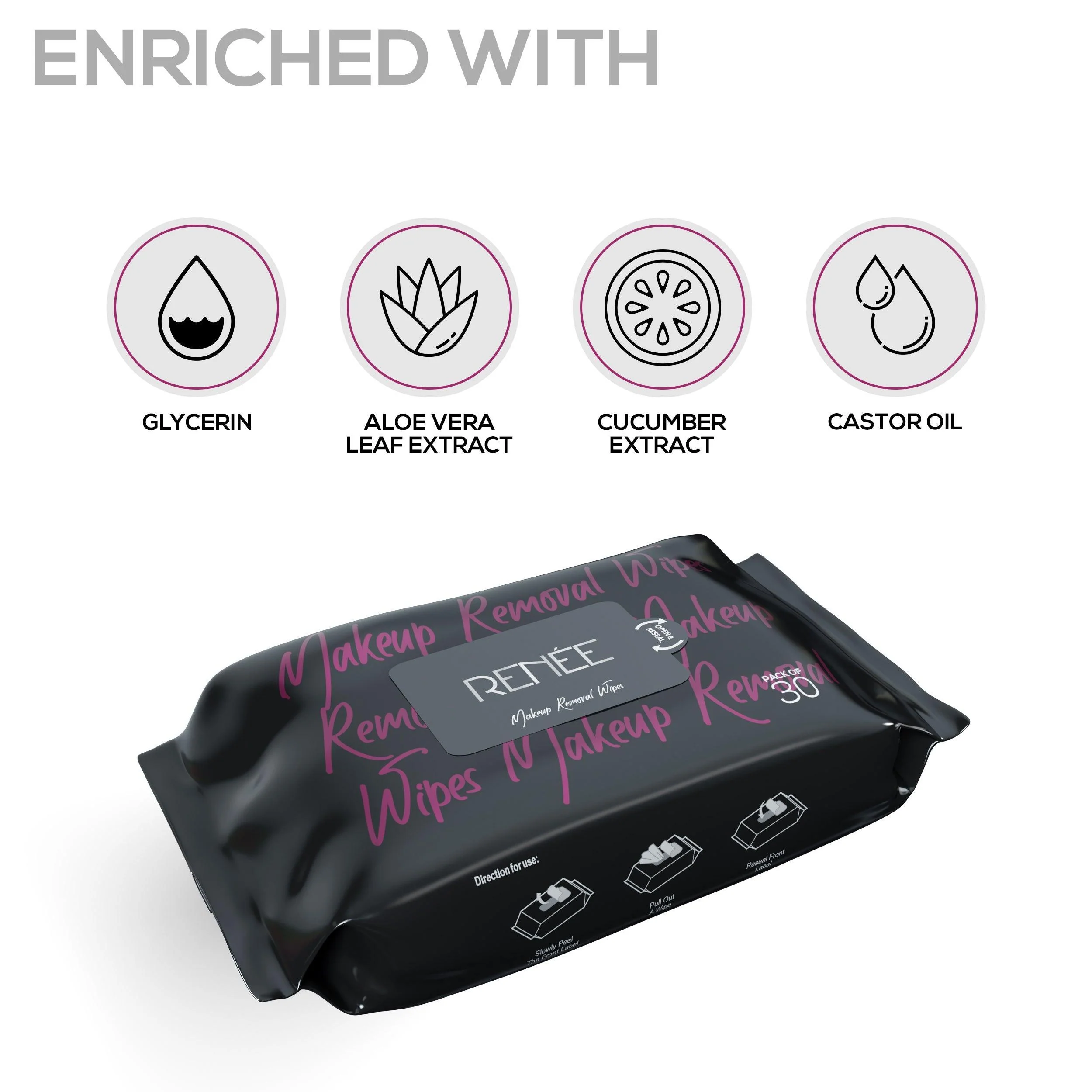 RENEE Makeup Removal Wipes, Pack of 30 - Image 3