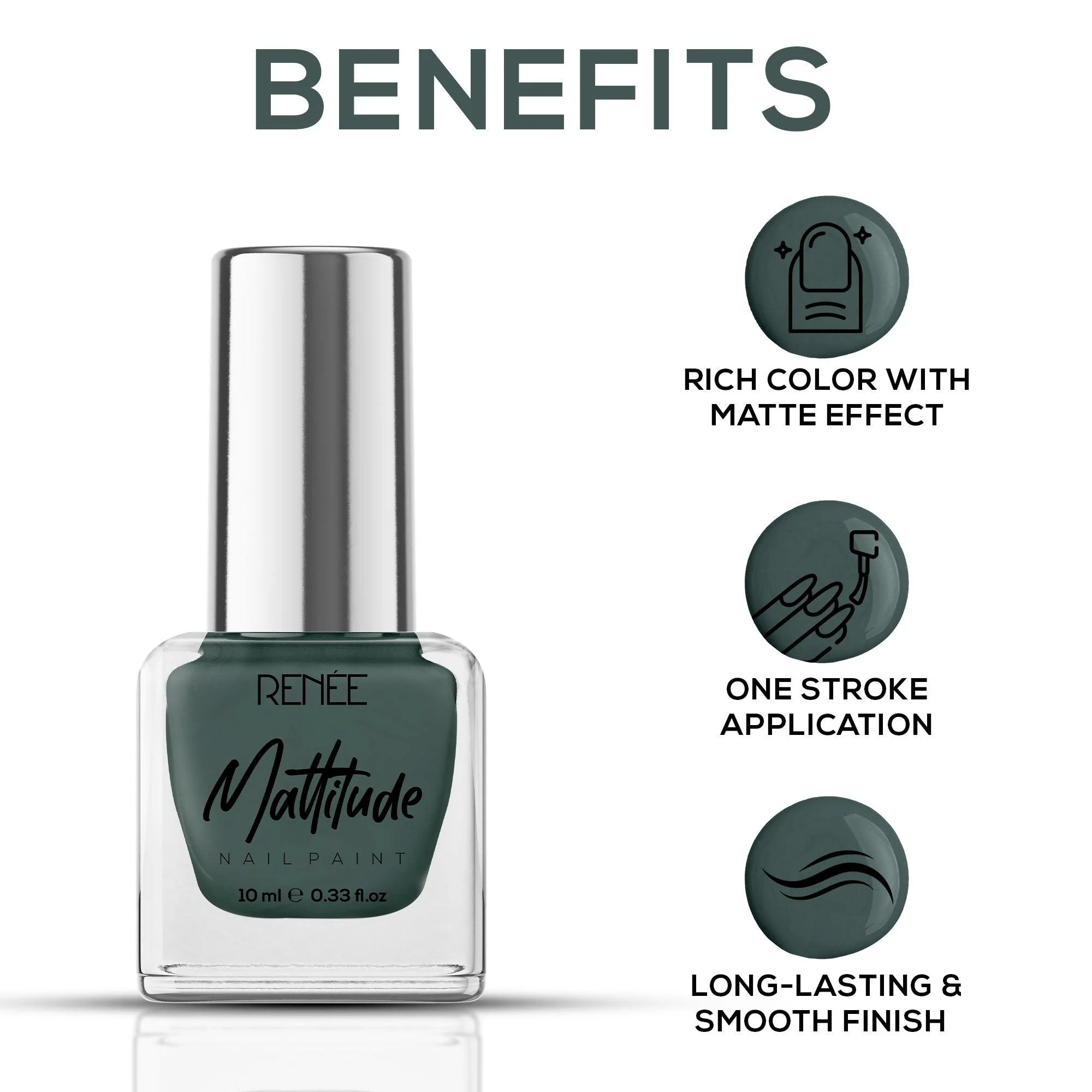 RENEE Mattitude Nail Paint 10ml - Image 38