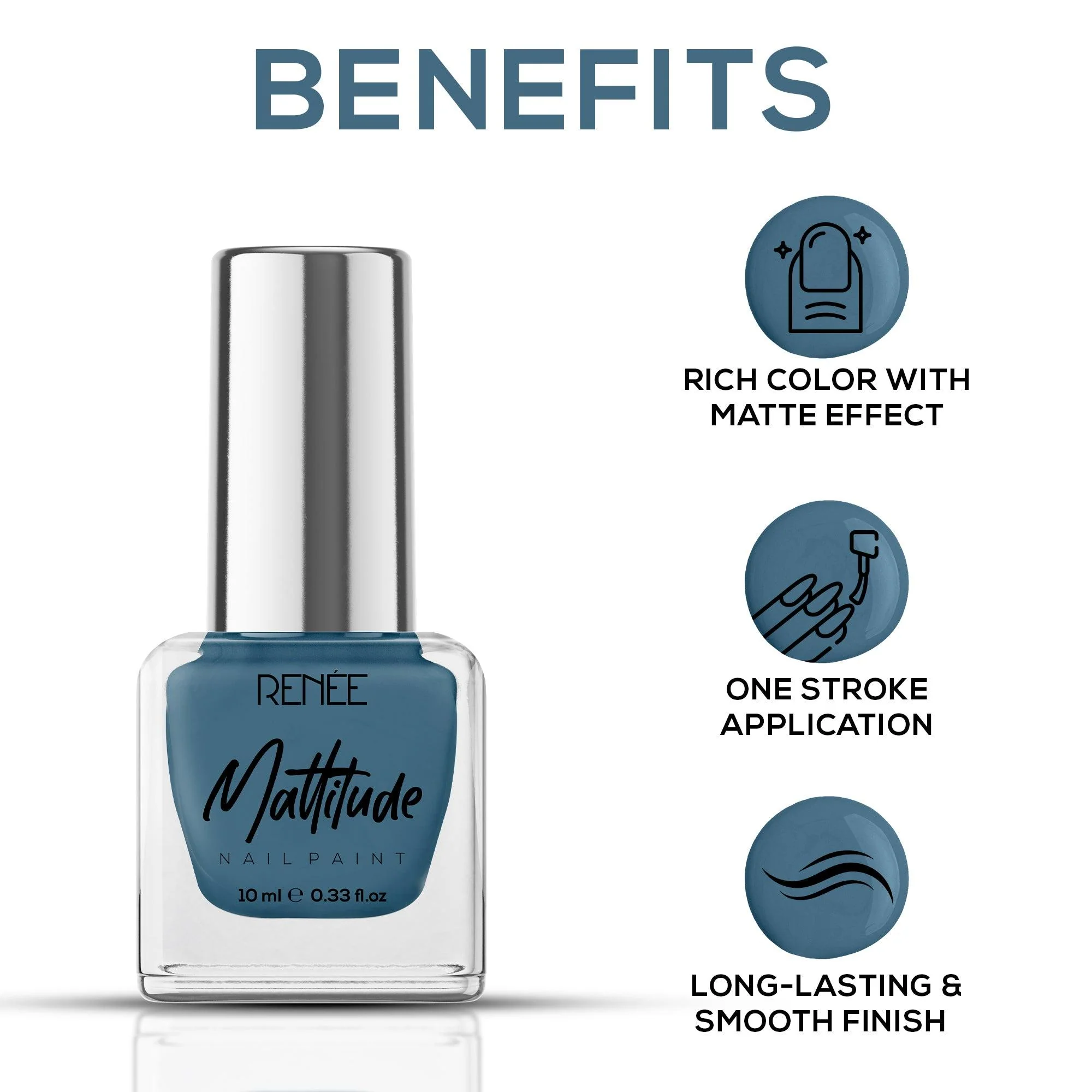 RENEE Mattitude Nail Paint 10ml - Image 63