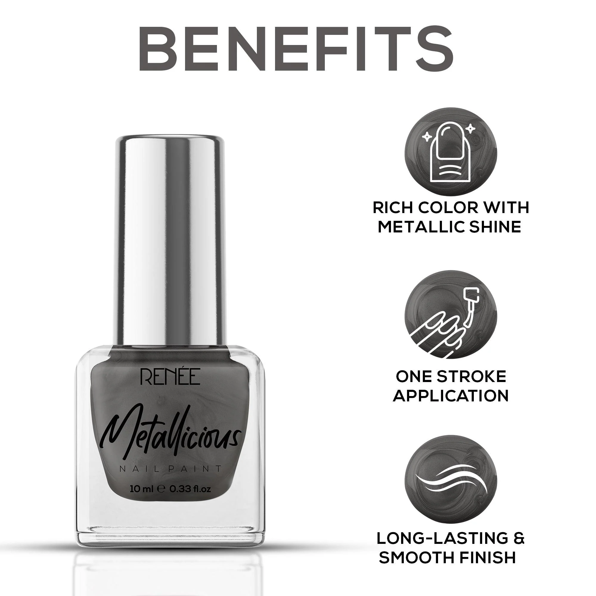 RENEE Metallicious Nail Paint 10ml - Image 13