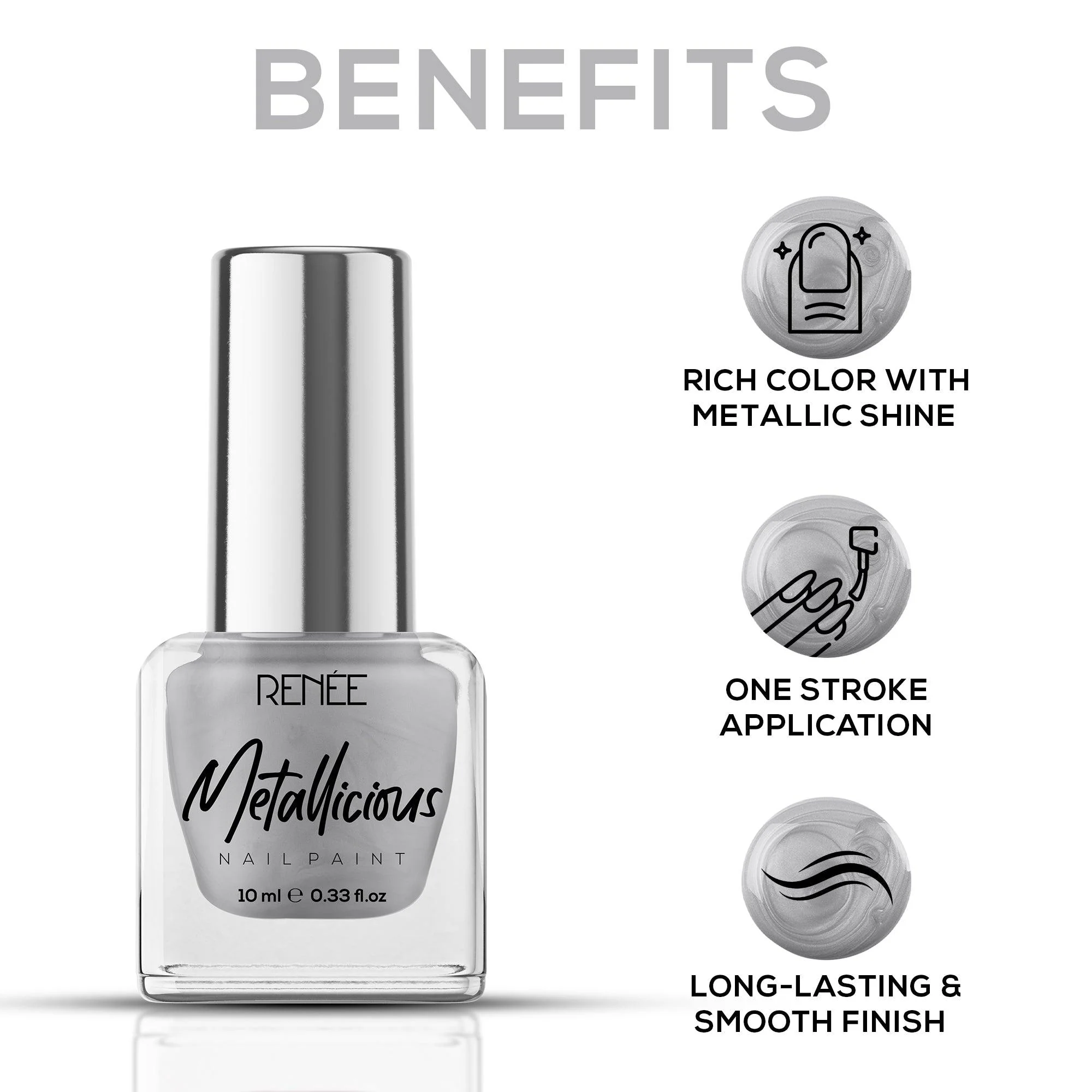 RENEE Metallicious Nail Paint 10ml - Image 18