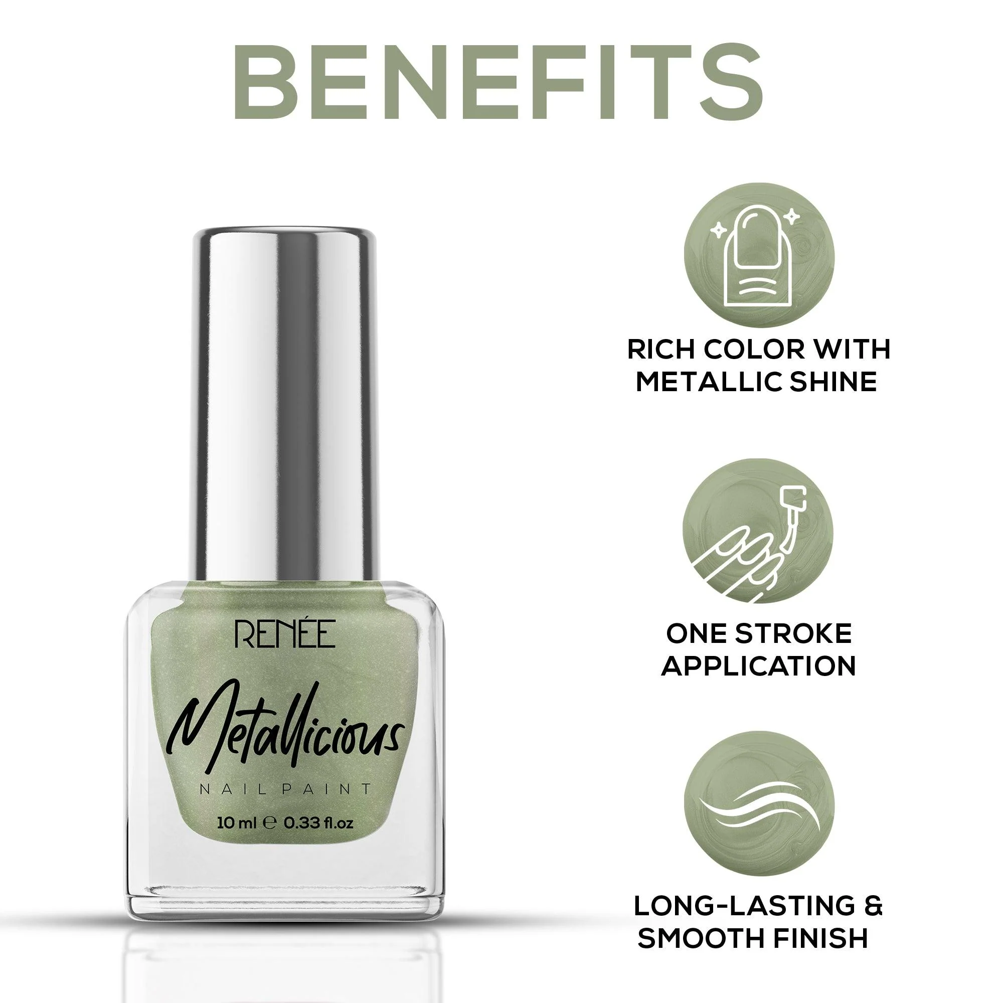 RENEE Metallicious Nail Paint 10ml - Image 43