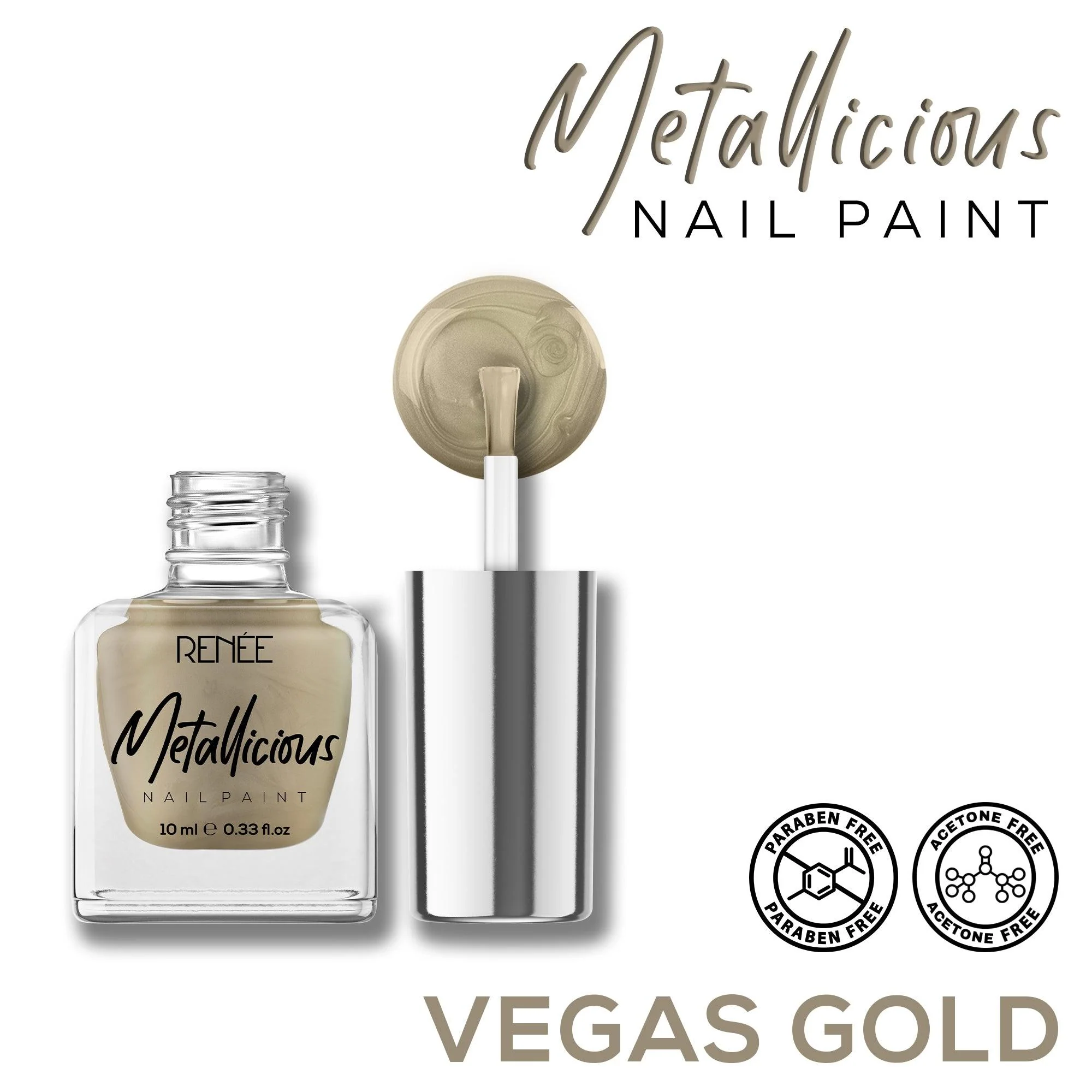 RENEE Metallicious Nail Paint 10ml - Image 5