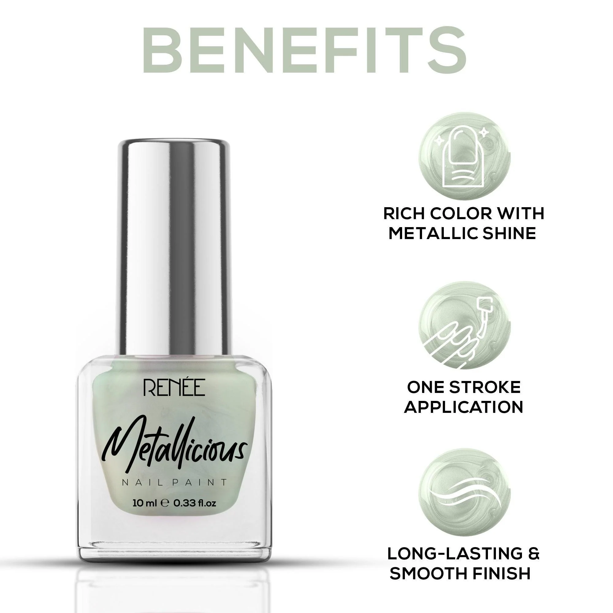 RENEE Metallicious Nail Paint 10ml - Image 64