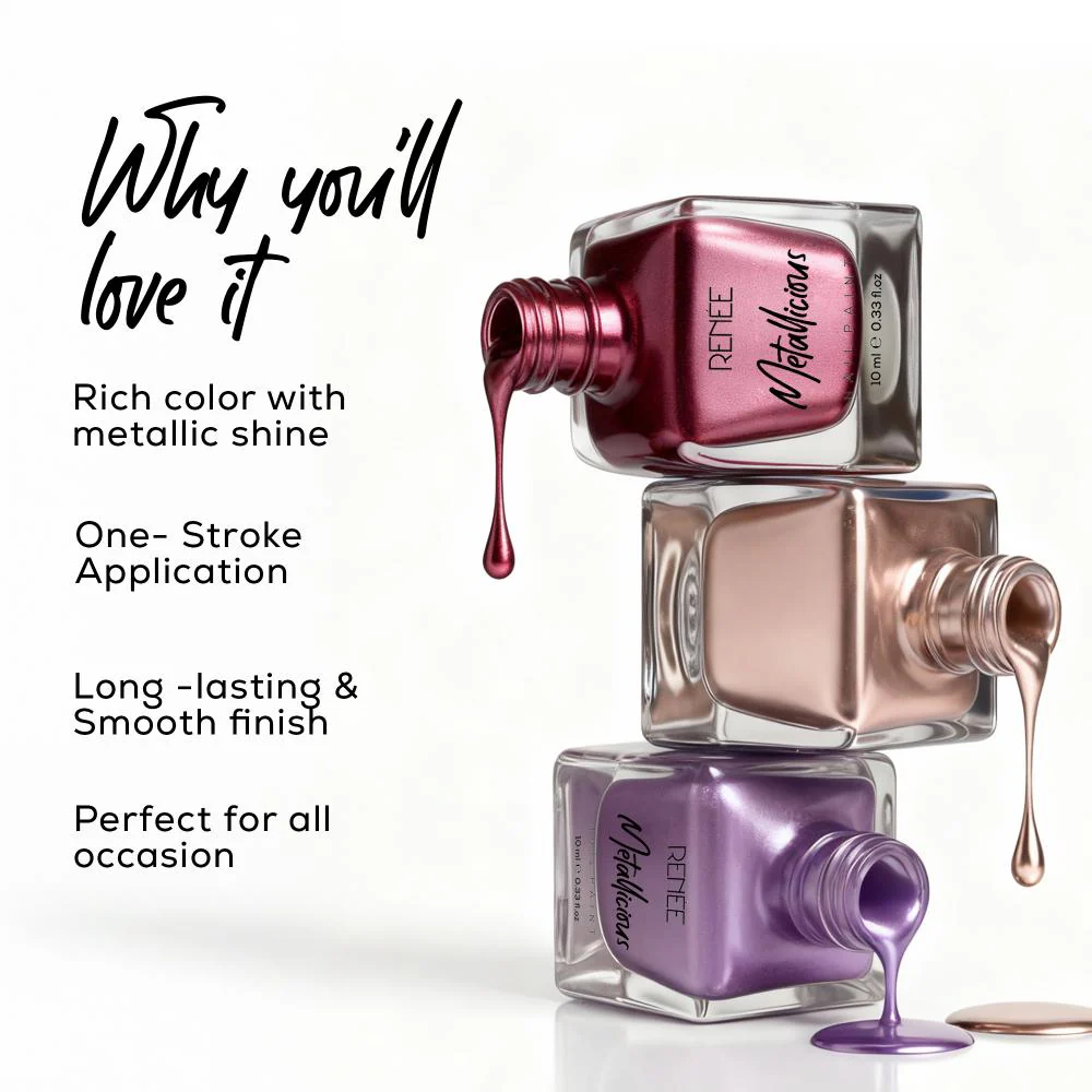 RENEE Metallicious Nail Paint 10ml - Image 96