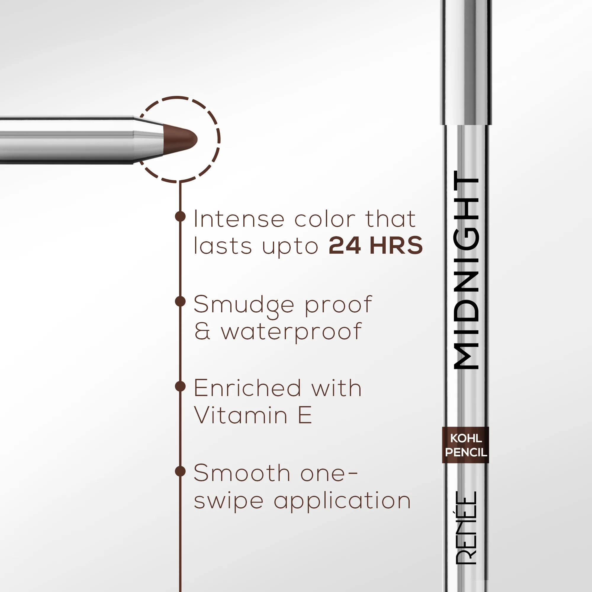 RENEE Midnight Kohl Kajal Pencil - 1.5 g - Image 14