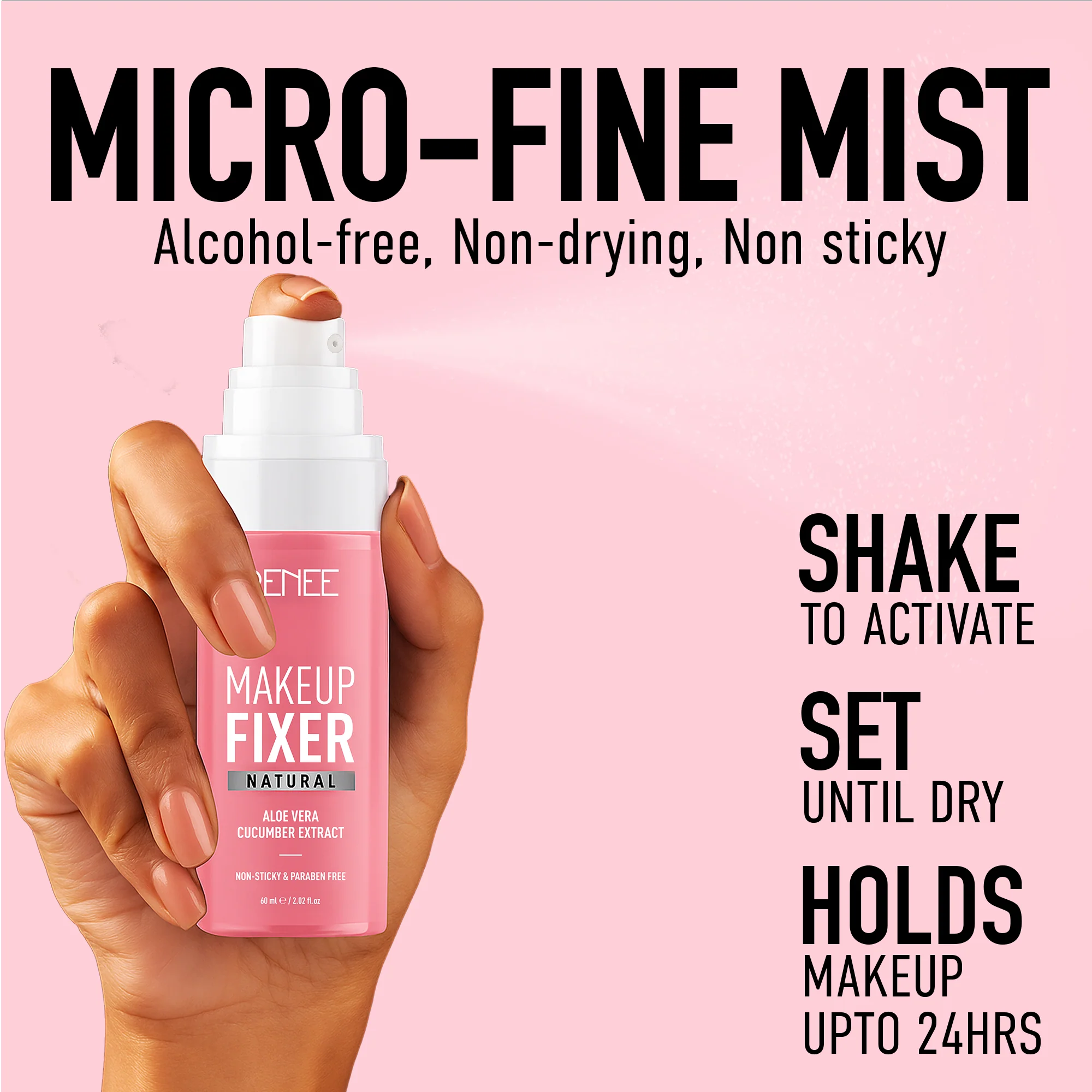 RENEE Alcohol-Free Natural Makeup Fixer, 60 ml - Image 4