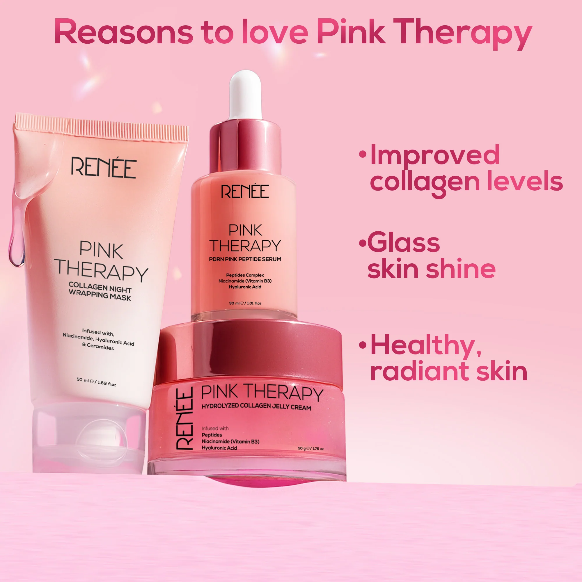 RENEE Pink Therapy Anti-Aging Skincare Combo - Image 5