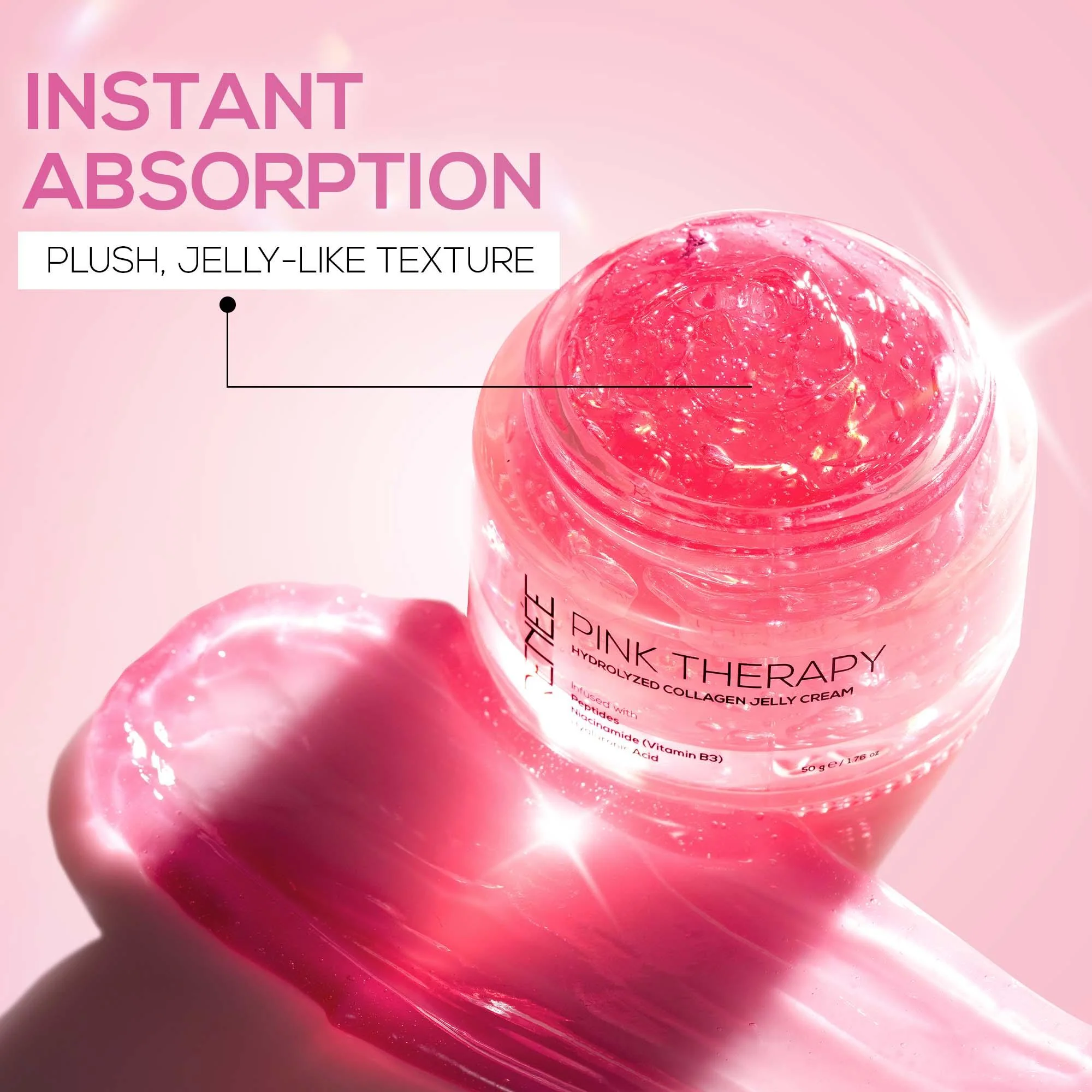 RENEE Pink Therapy Hydrolyzed Collagen Jelly Cream For Anti-Aging & Hydrated Skin - Image 4