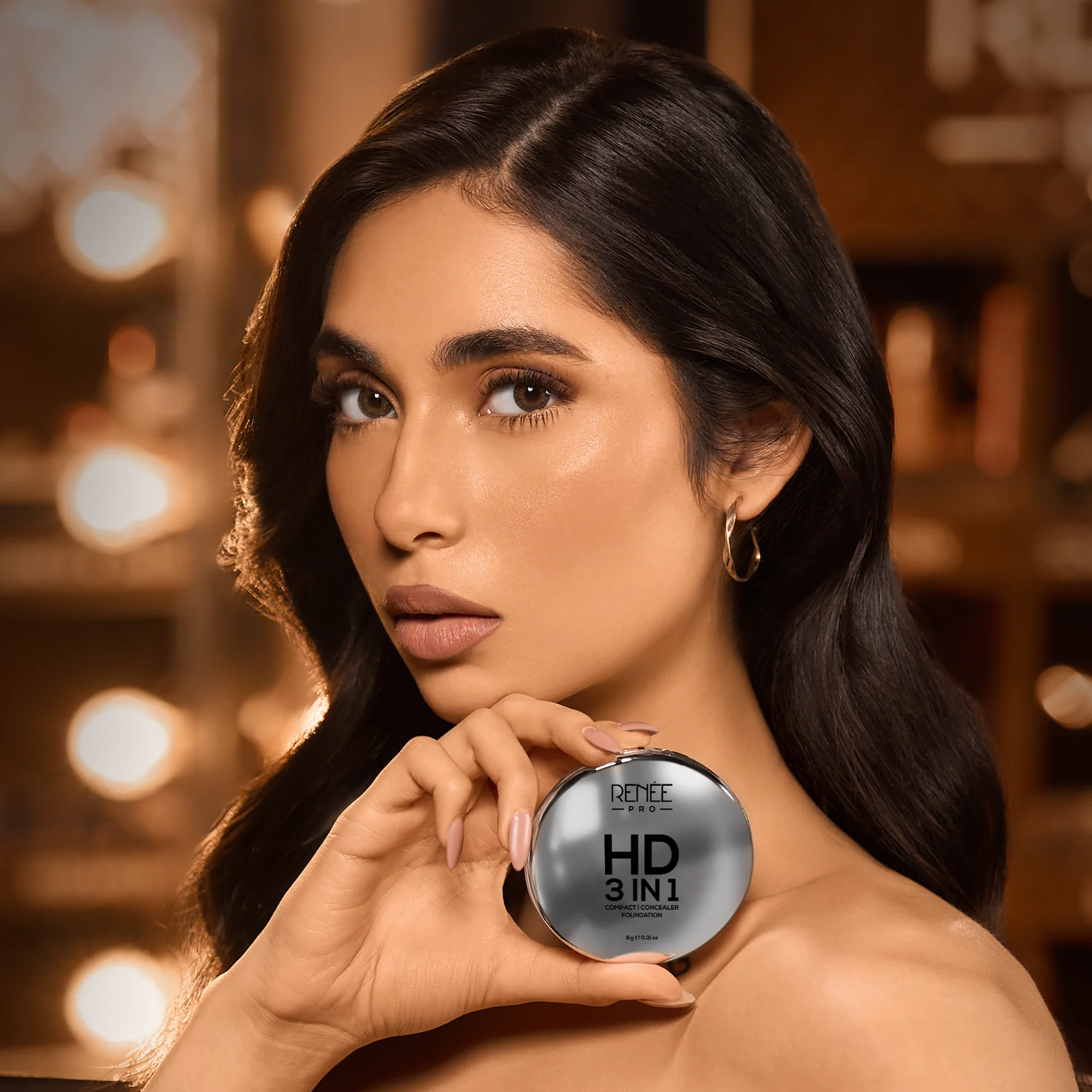 RENEE Pro HD 3-IN-1 Compact, Works as Concealer, Foundation & Powder With SPF 20, 9 g - Image 14