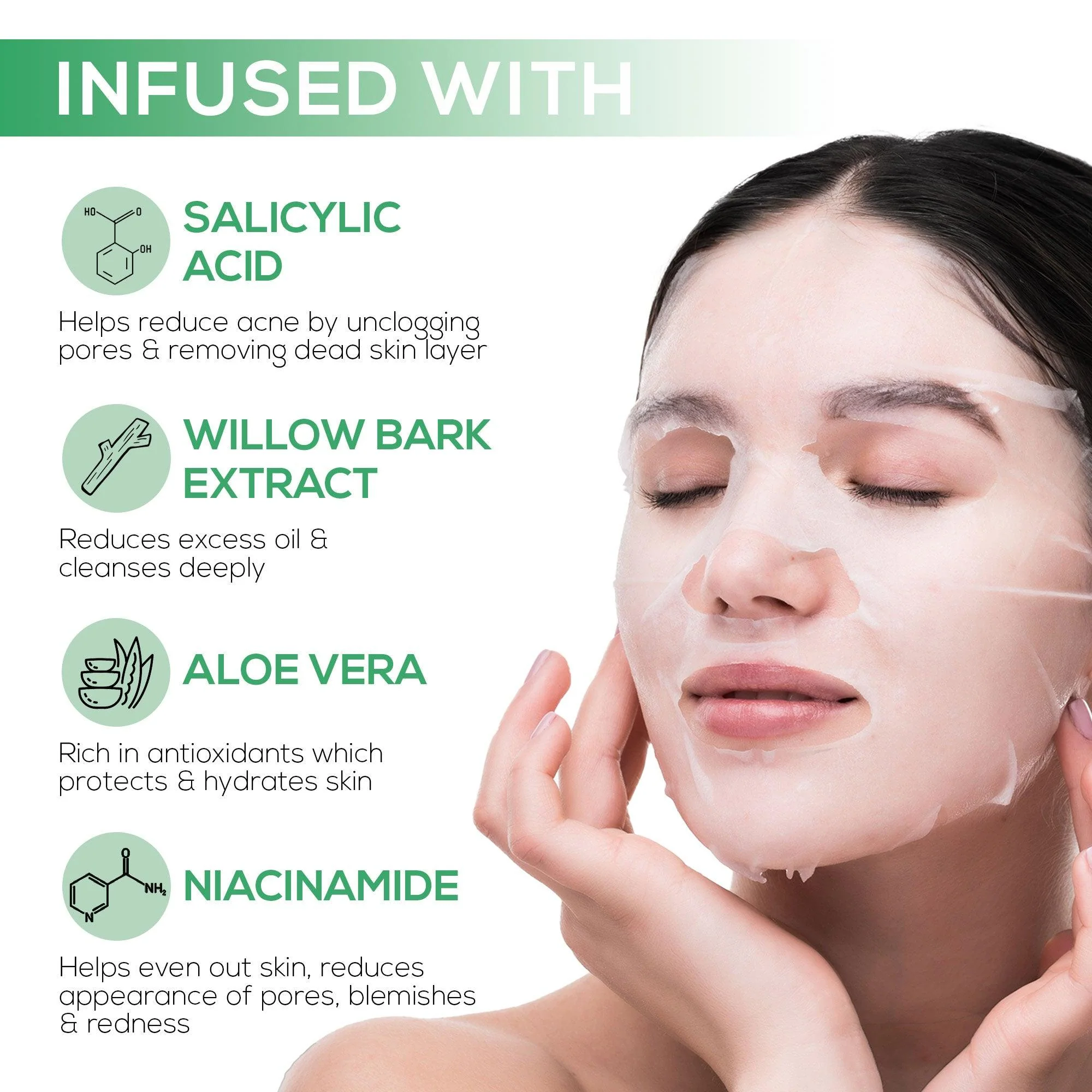 RENEE Salicylic Acid Sheet Mask, 20 ml - Image 3
