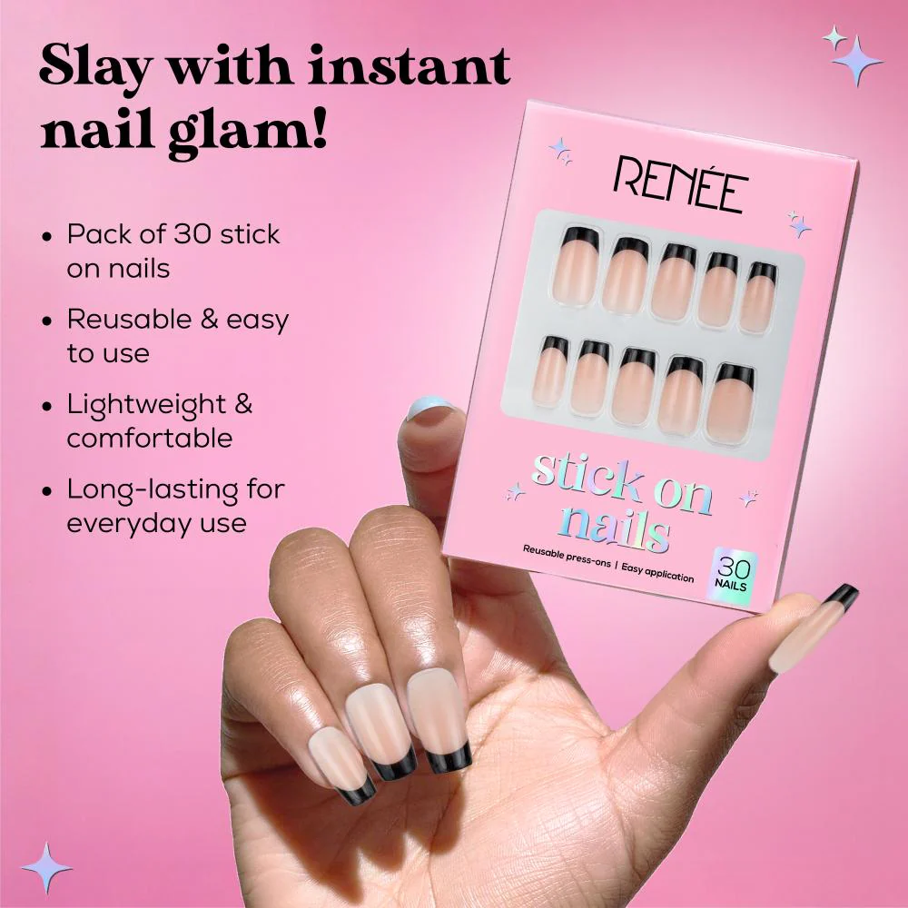 RENEE Stick on Nails With Glue- Pack of 30 Reusable & Long-lasting Nails - Image 101