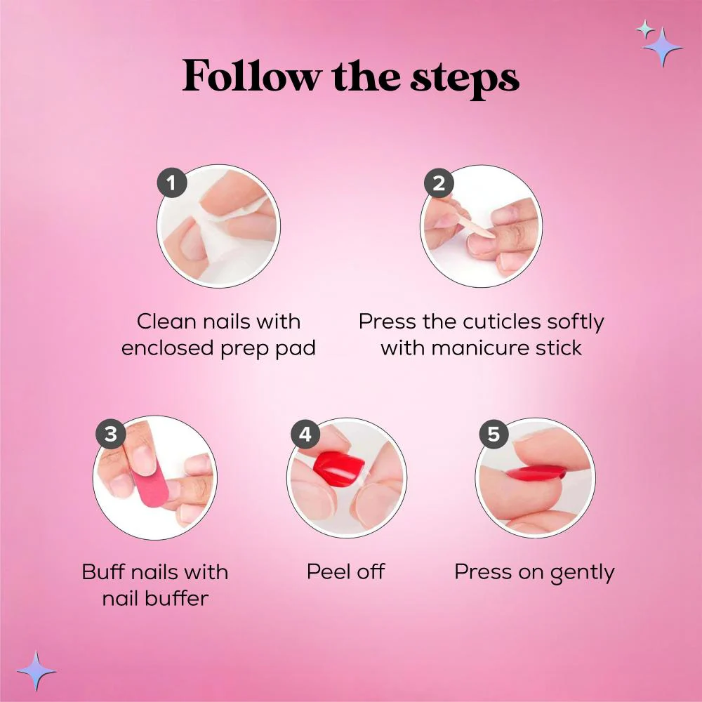 RENEE Stick on Nails With Glue- Pack of 30 Reusable & Long-lasting Nails - Image 13