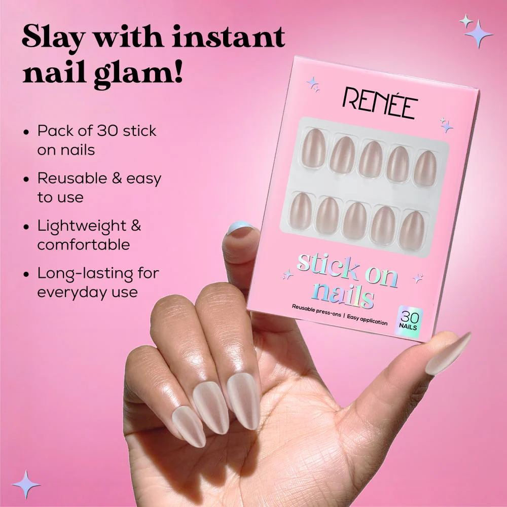 RENEE Stick on Nails With Glue- Pack of 30 Reusable & Long-lasting Nails - Image 24
