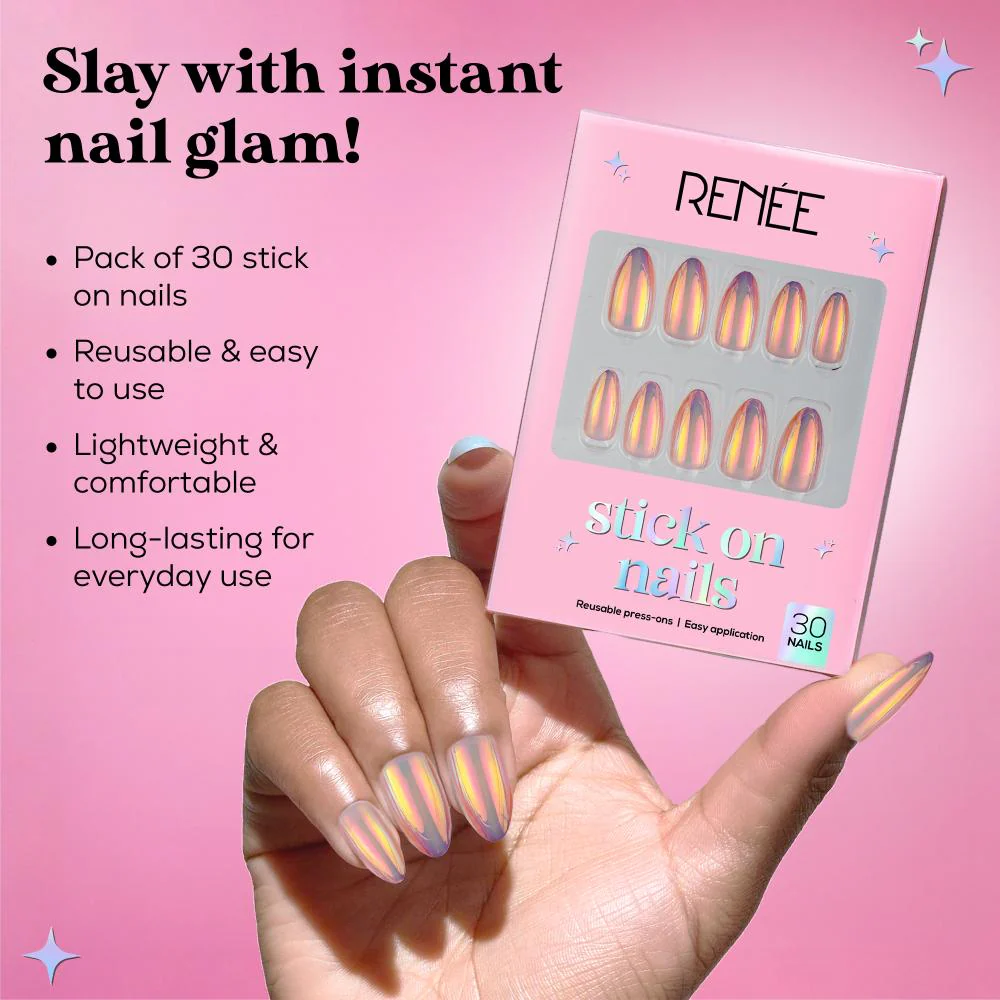 RENEE Stick on Nails With Glue- Pack of 30 Reusable & Long-lasting Nails - Image 3