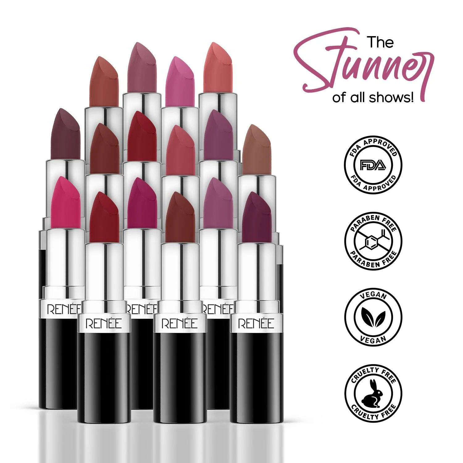 RENEE Stunner Matte Lipstick, 4 g - Image 53