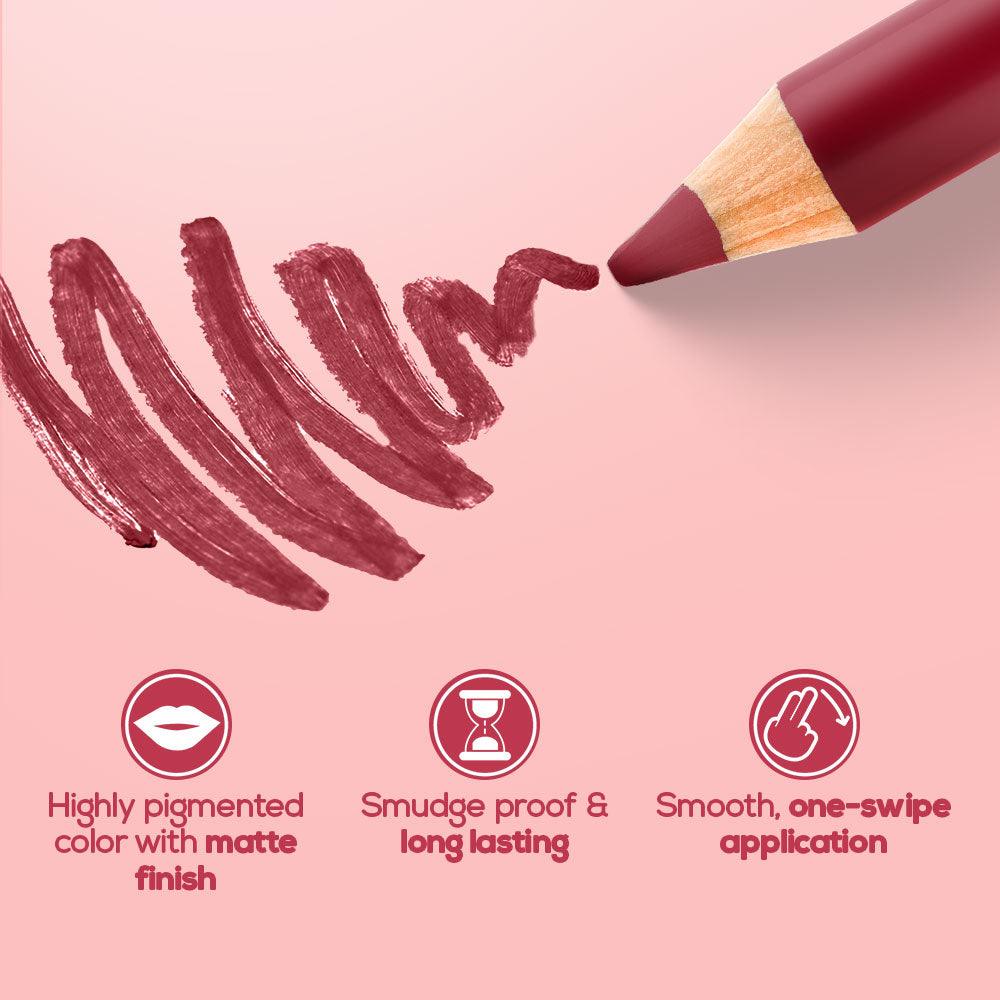 RENEE Define Matte Pencil Lip Liner, Set of 12 - Image 4