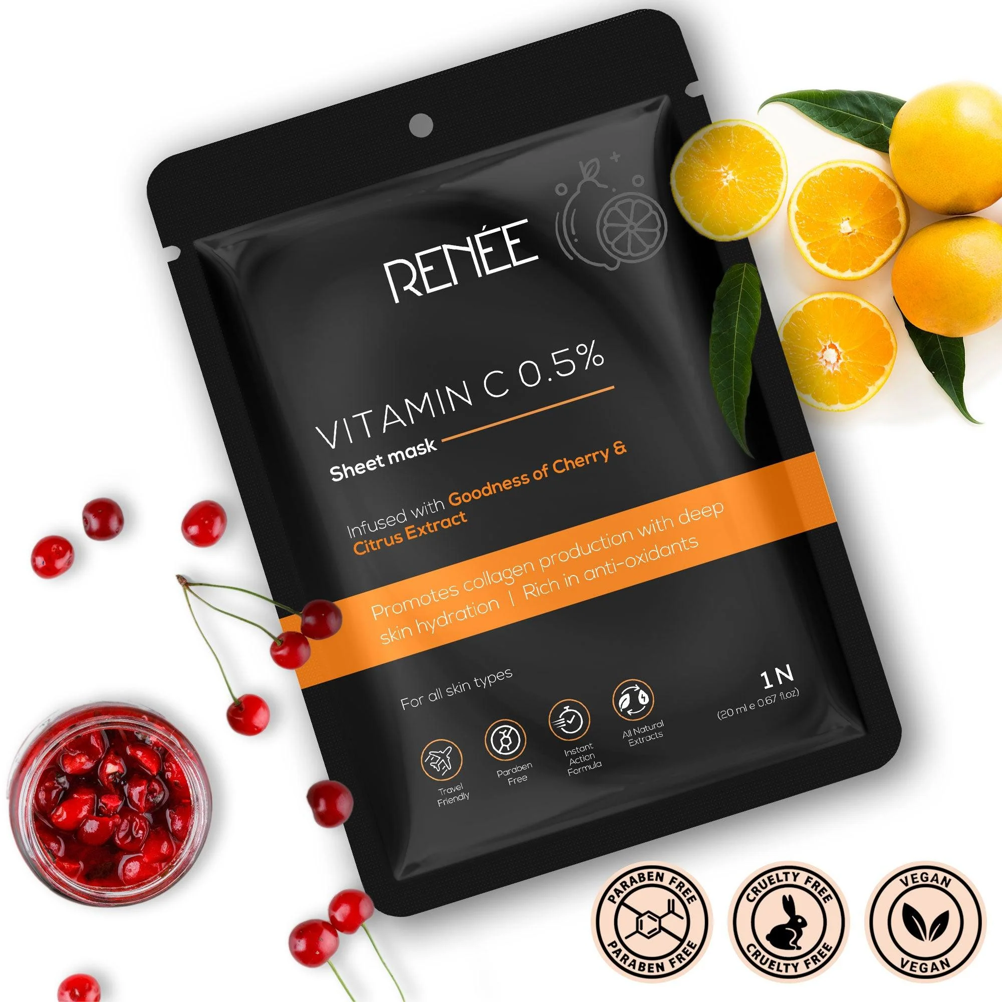 RENEE Vitamin C Sheet Mask, 20 ml - Image 5